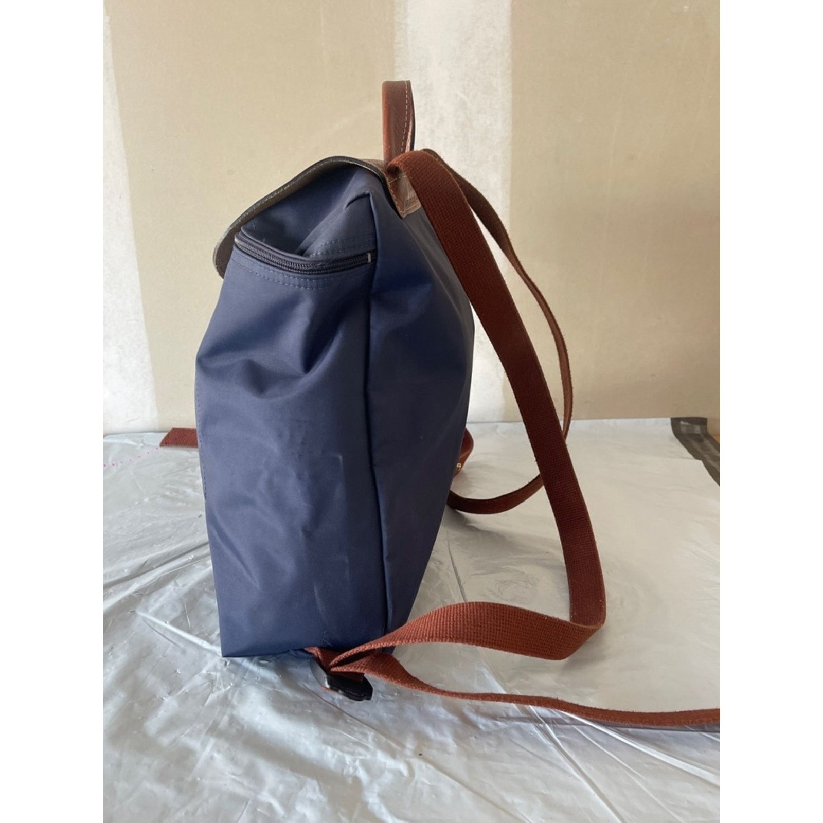 Longchamp Longchamp Le Pilage Backpack Navy 10" x 12" Size ONE SIZE - 3 Thumbnail