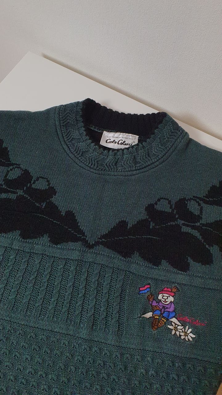 Carlo Colucci Vintage Sweater Carlo Colucci Cosby Retro 90s Pullover Size US XL / EU 56 / 4 - 2 Thumbnail
