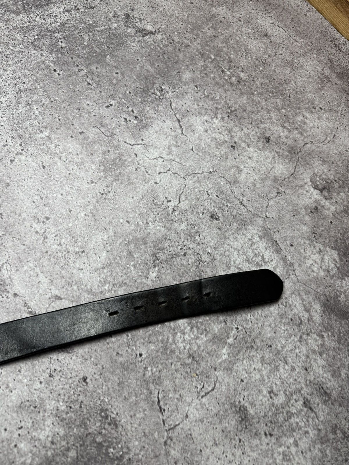Japanese Brand 00ʼS NUMBER NINE STYLE JAPAN LEATHER Y2K BELT ARCHIVE BLACK Size ONE SIZE - 4 Thumbnail