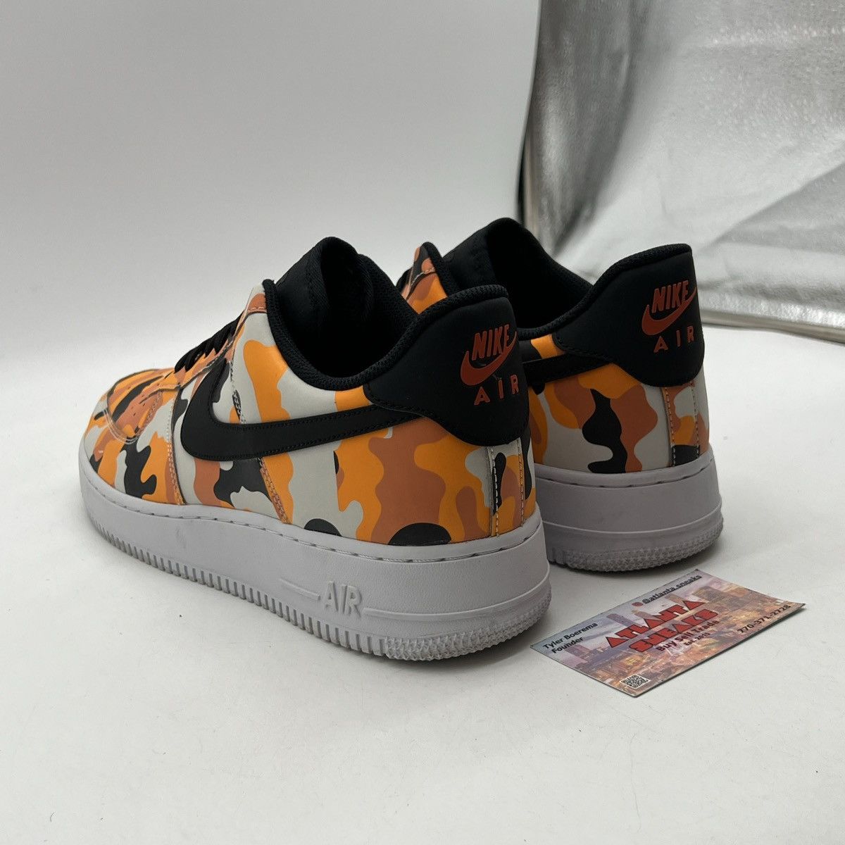 Nike Air force 1 07 orange camo Size US 12 / EU 45 - 4 Thumbnail