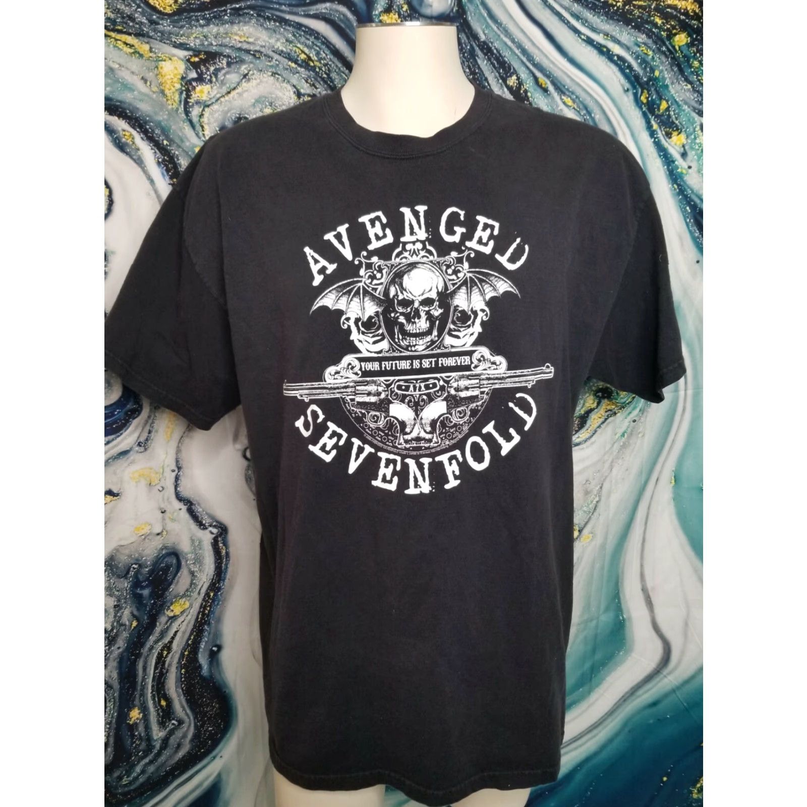 Vintage VINTAGE Avenged Sevenfold T-Shirt Mens XL Black Retro Crew Neck Short Sleeve Size US XL / EU 56 / 4 - 2 Thumbnail