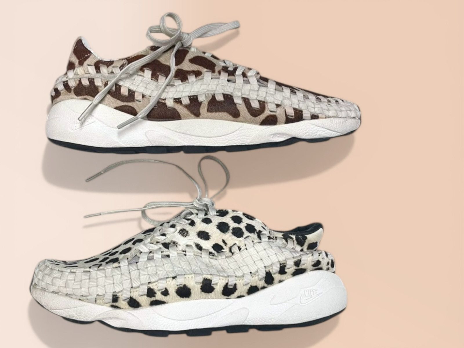 Nike Air Footscape Woven ”Natural and Brown“ & "Whit Cow Print" Size US 10 / EU 43 - 7 Thumbnail