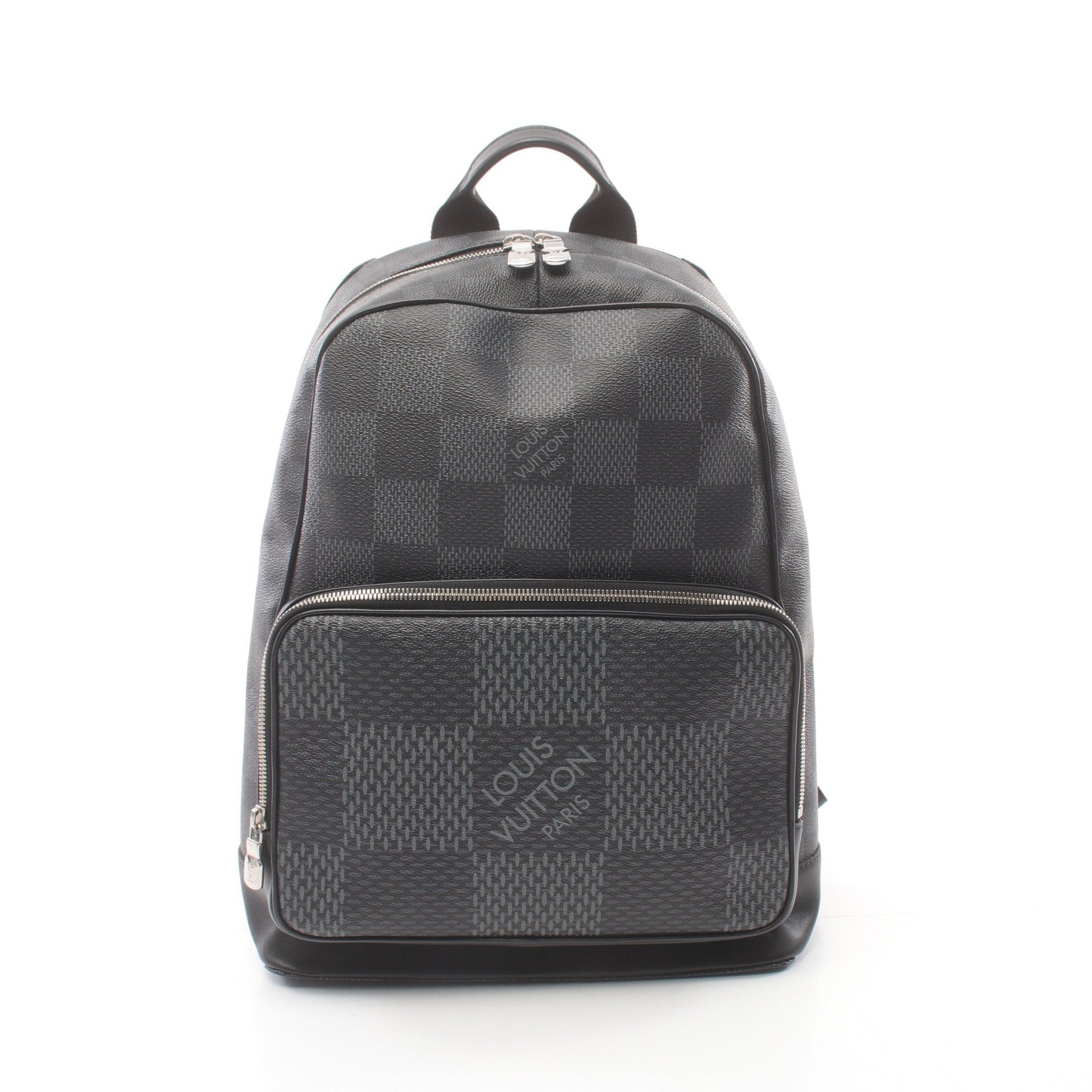 Louis Vuitton Canvas Damier Graphite Backpack Rucksack Leather