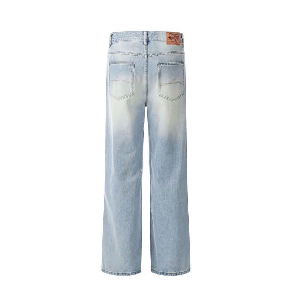 Japanese Brand × Jean Blue gradient wash vintage loose wide-leg straight jeans Size US 32 / EU 48 - 3 Thumbnail