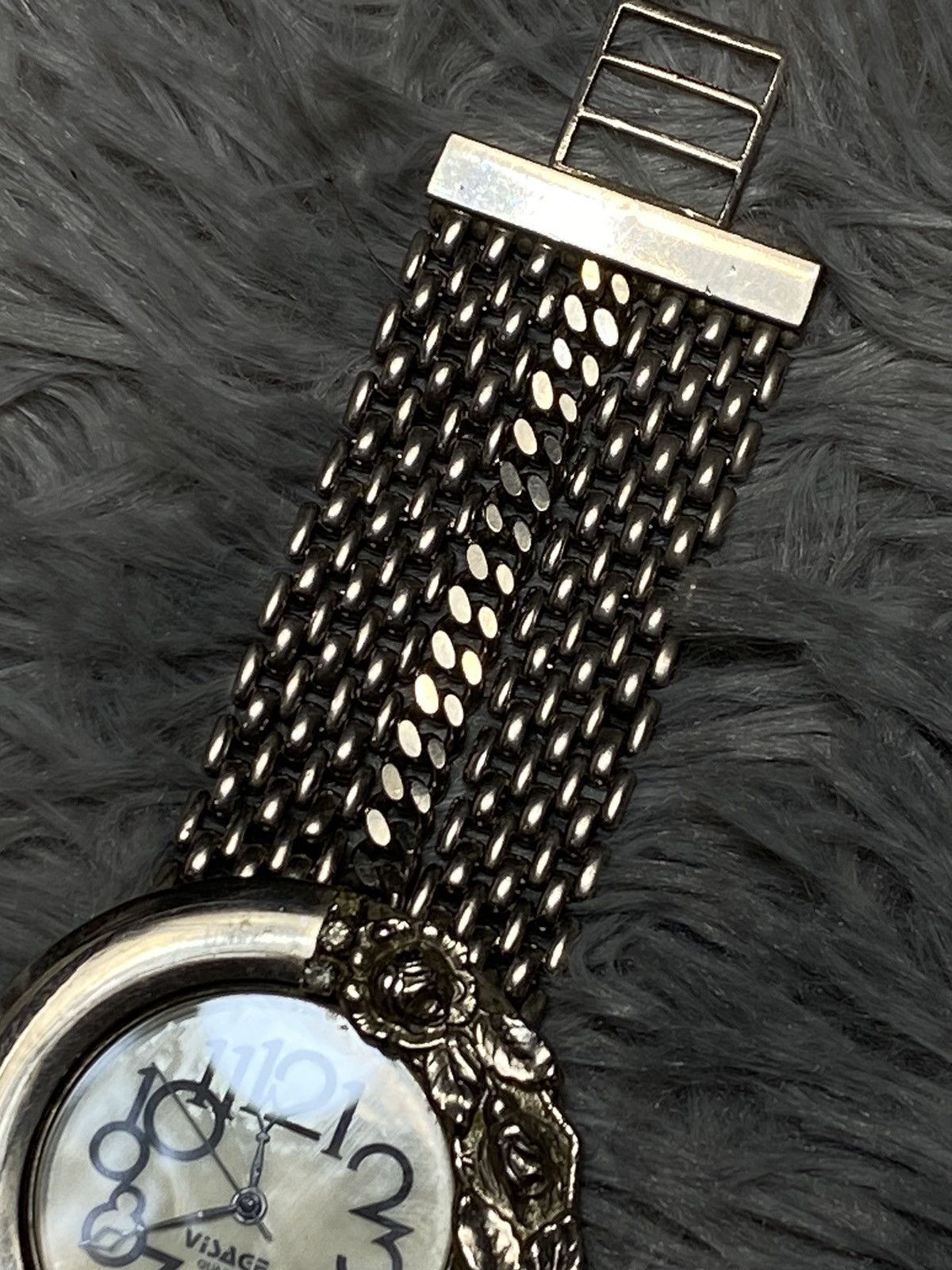 Vintage Floral Silver Mesh Watch - Japanese Brand Size ONE SIZE - 6 Thumbnail
