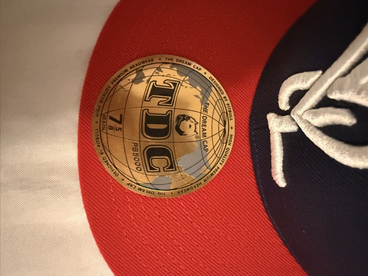 Playboi Carti YVL RED/BLUE FITTED HAT Size 46 - 7 Thumbnail