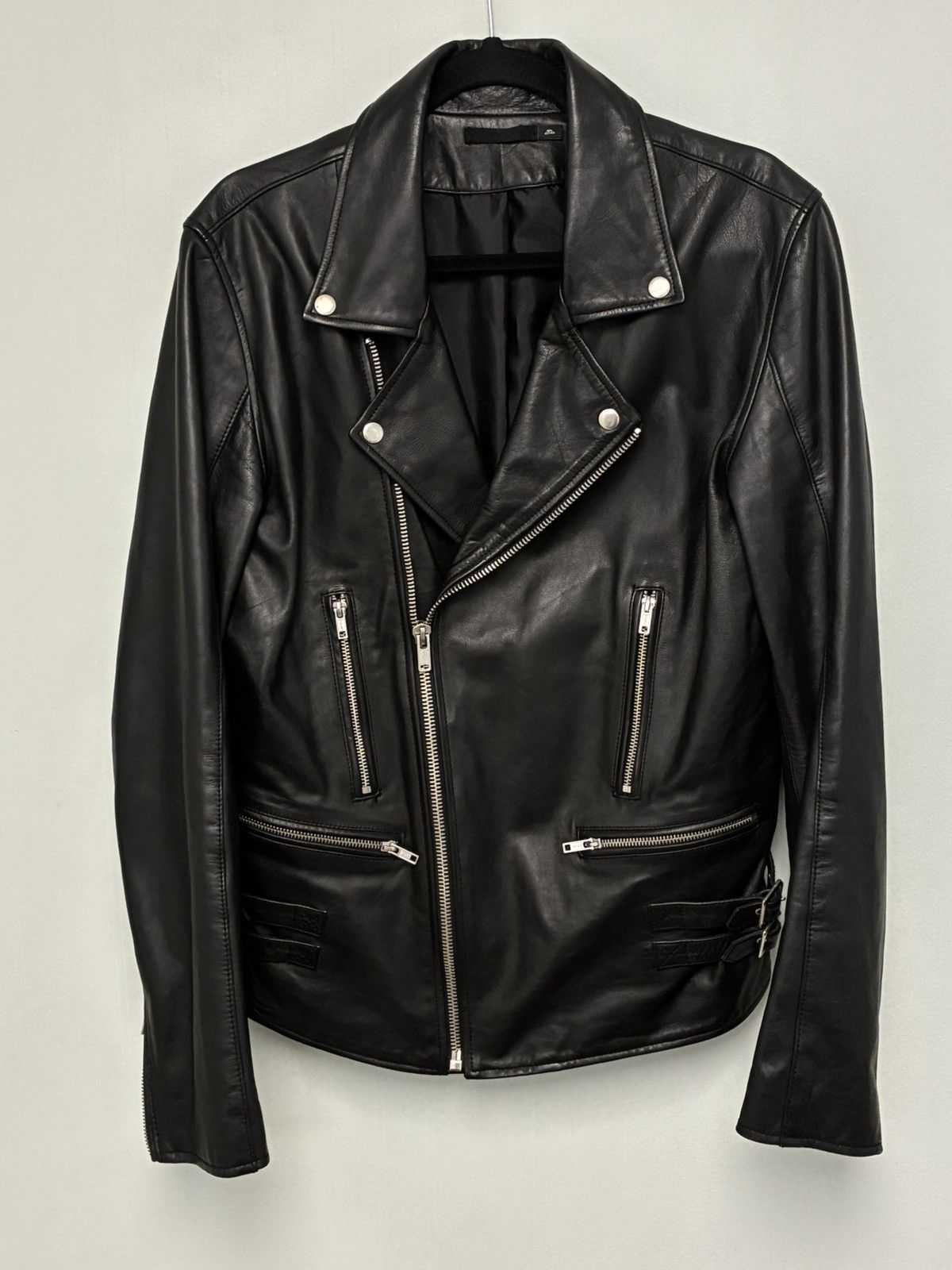 Blk Dnm Black Leather Biker Jacket Size Medium. Size US M / EU 48-50 / 2 - 4 Thumbnail