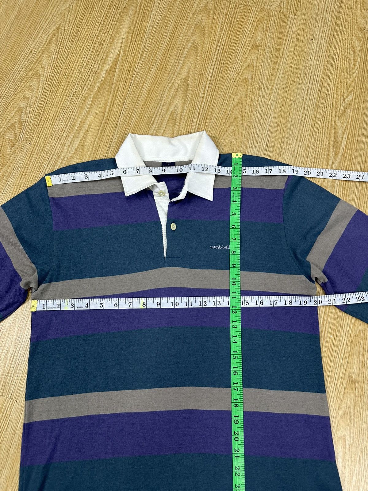 Montbell Montbell Vintage Stripe Rugby Polo A917 Size US M / EU 48-50 / 2 - 5 Thumbnail