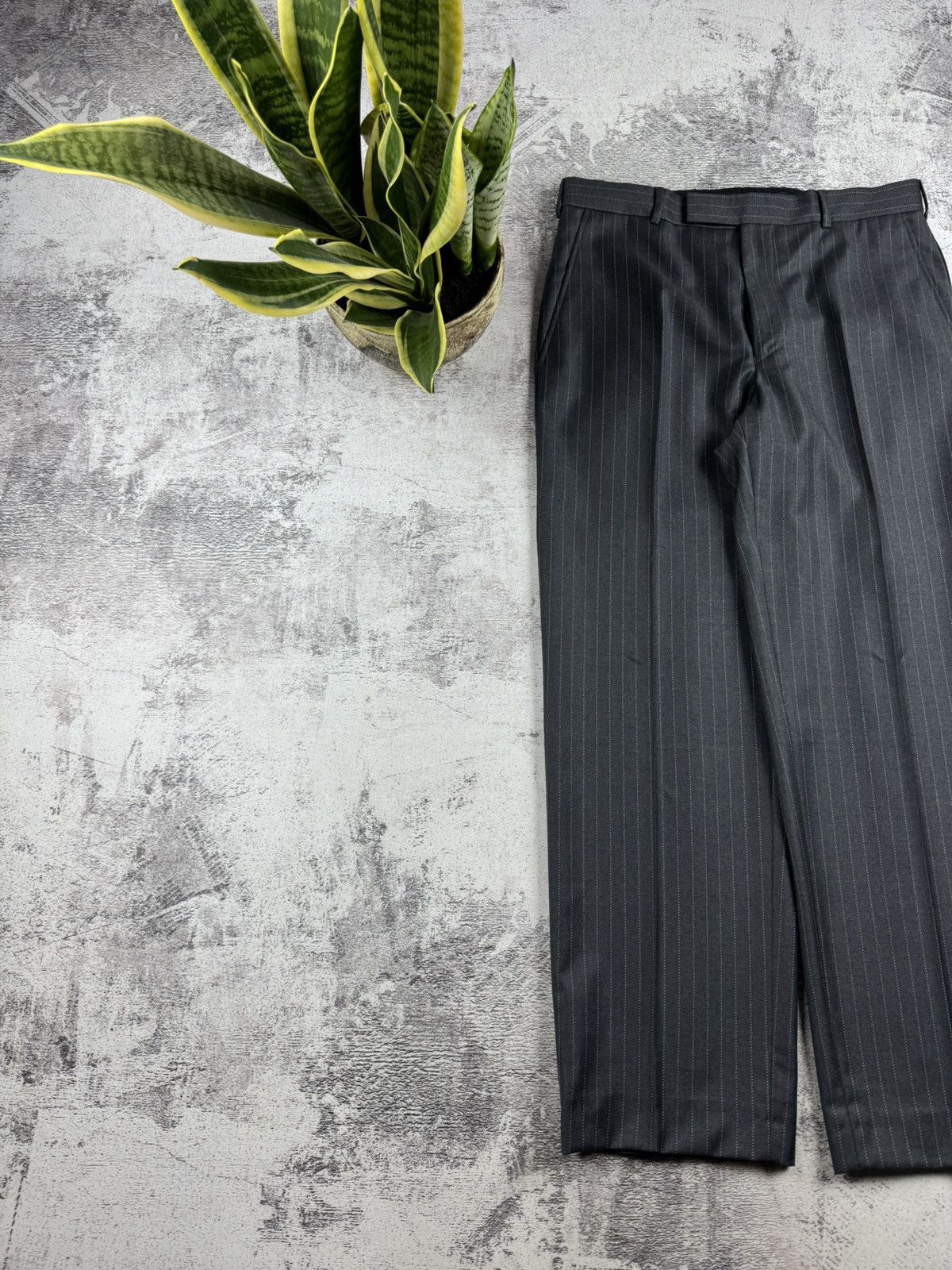 Chester Barrie Chester Barrie Striped Wool 38/96 cm Size Classic Blazer Jacket Trousers Suit Size 38S - 15 Thumbnail