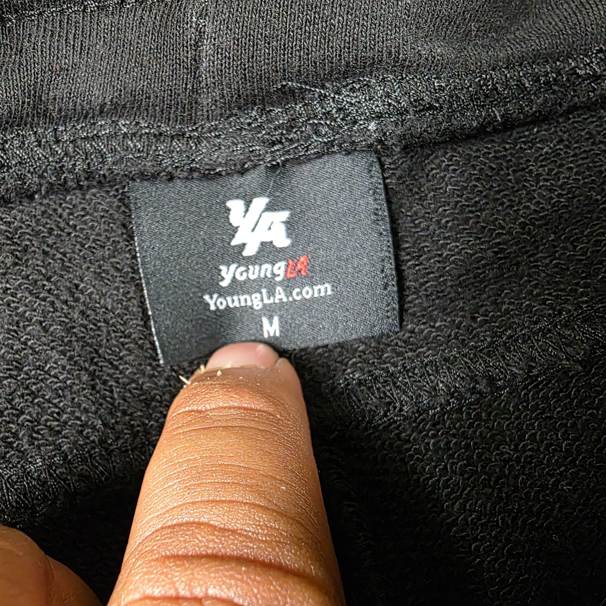 YoungLA YoungLA Mens Medium Black Joggers Sweatpants Lightweight Com Size US 30 / EU 46 - 5 Thumbnail