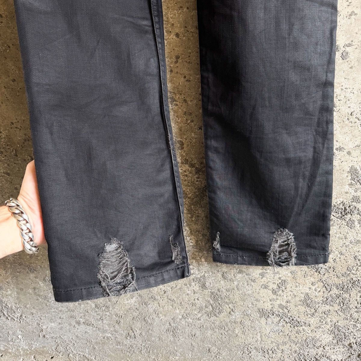 Raf Simons RAF By Raf Simons Thrashed Waxed Denim Size US 34 / EU 50 - 6 Thumbnail