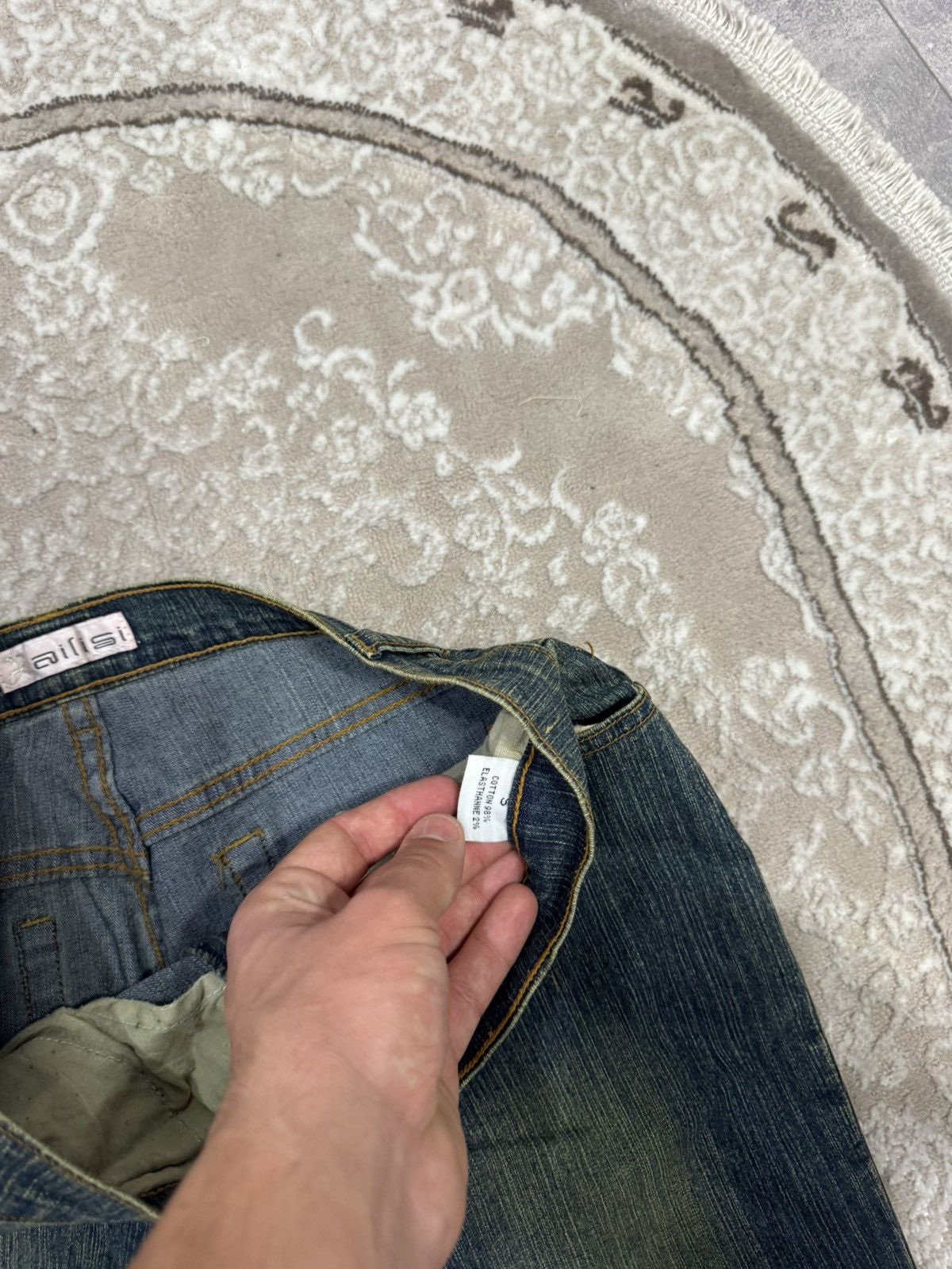 If Six Was Nine Japanese Flared Denim Bootcut Y2K Avant Garde Jeans Size US 31 - 4 Thumbnail