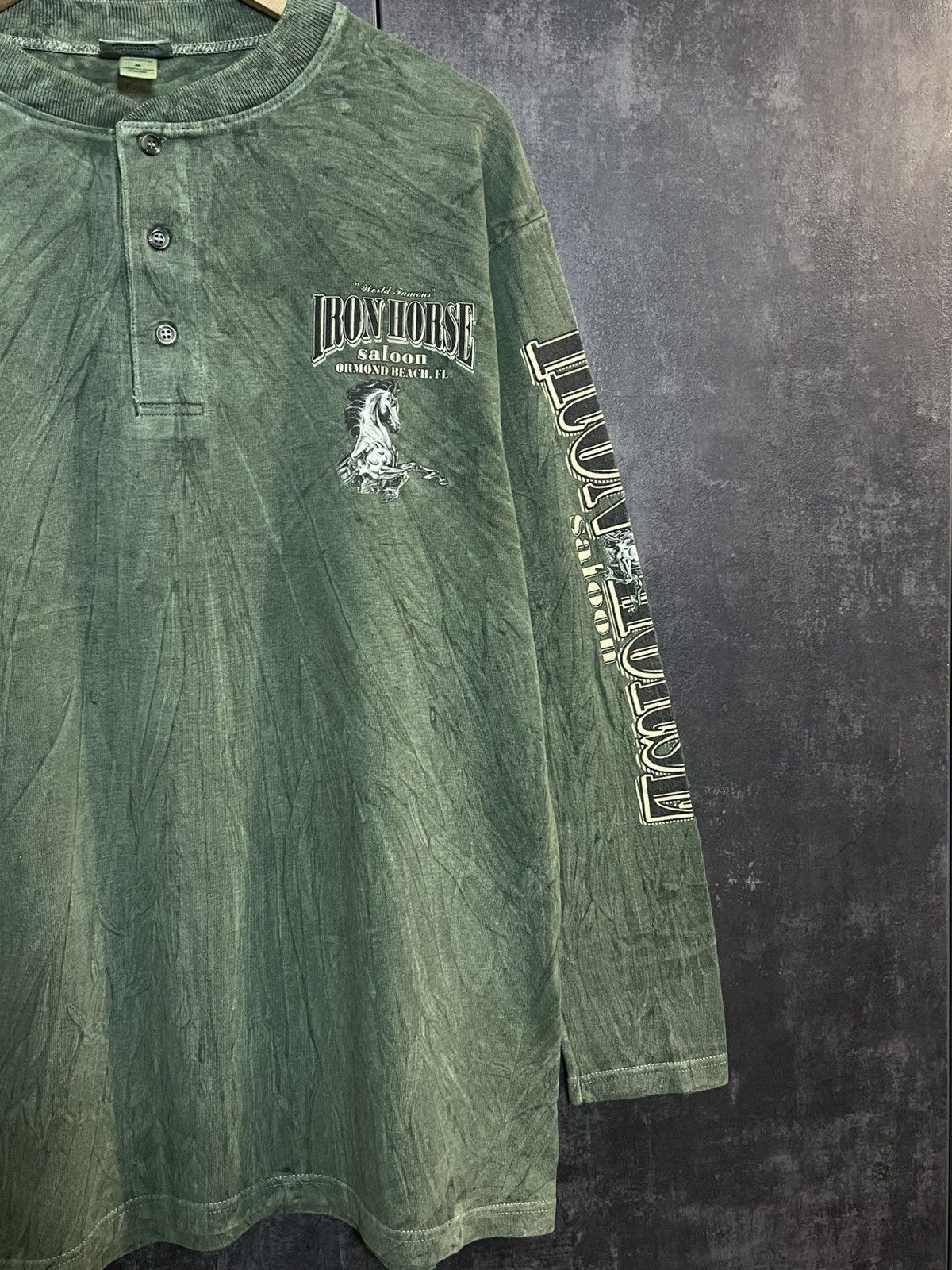 Vintage Crazy Vintage 00s Iron Horse Harley 3D Emblem Longsleeve erd Size US M / EU 48-50 / 2 - 11 Thumbnail
