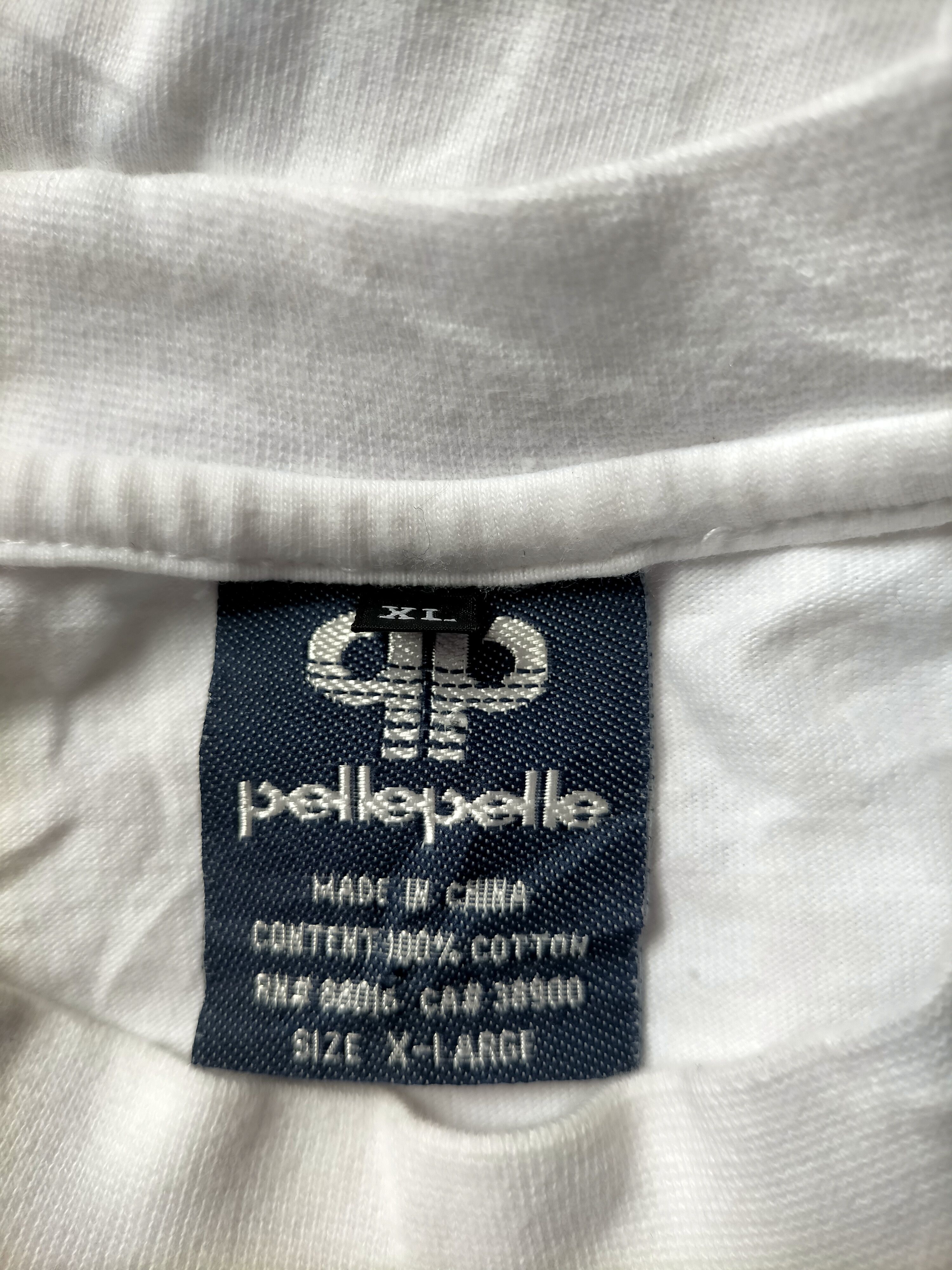 Pelle Pelle Pelle Pelle Embroidered Spell out White tee XL Size US XL / EU 56 / 4 - 12 Thumbnail