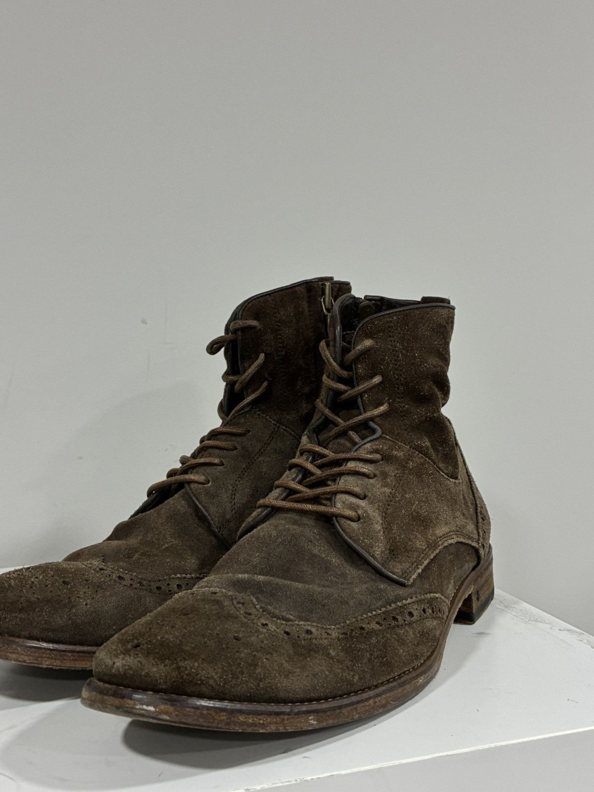 John Varvatos Brown Suede Zip boot 9.5 Size US 9.5 / EU 42-43 - 8 Thumbnail