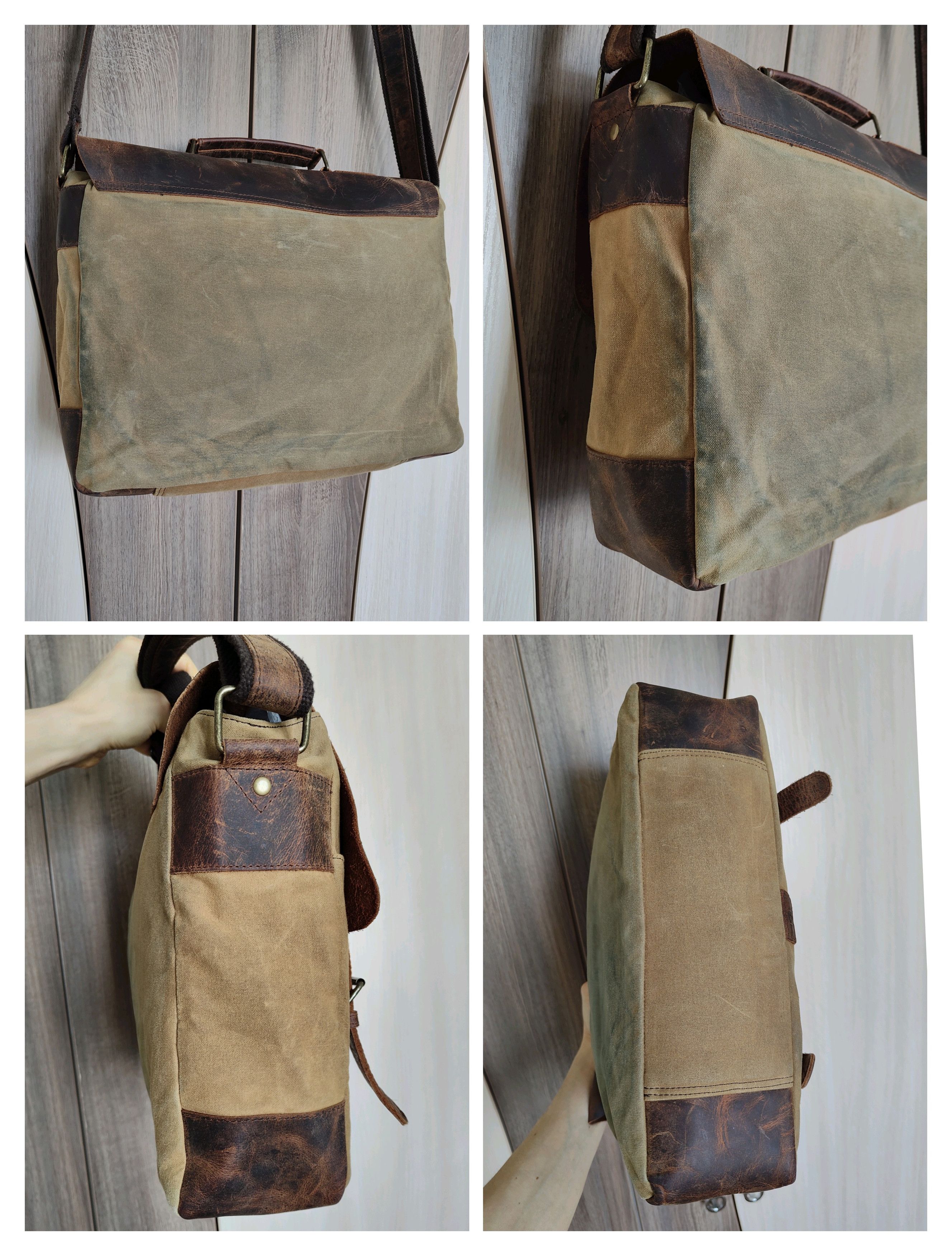 Handmade Scaramanga Leather Bag Briefcase Bag Shoulder Bag Organizer Size ONE SIZE - 11 Thumbnail