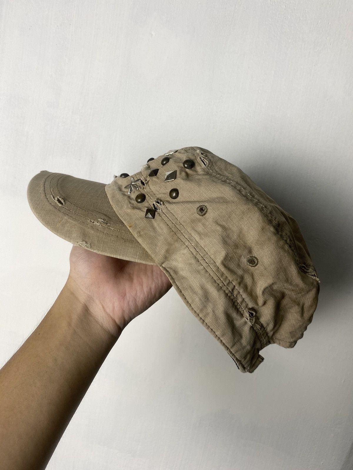 Beauty Beast × Hysteric Glamour × If Six Was Nine Cadet Distressed Studded Hat Size ONE SIZE - 4 Thumbnail
