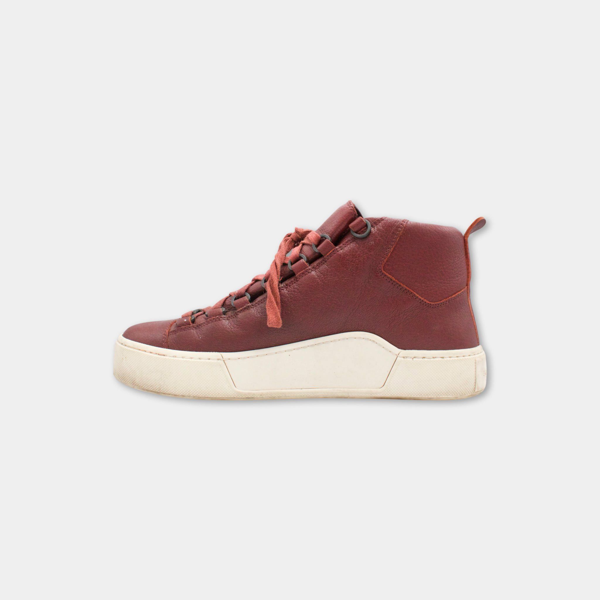 Balenciaga Balenciaga Arena High Burgundy Top Sneakers Size US 8 / EU 41 - 3 Thumbnail