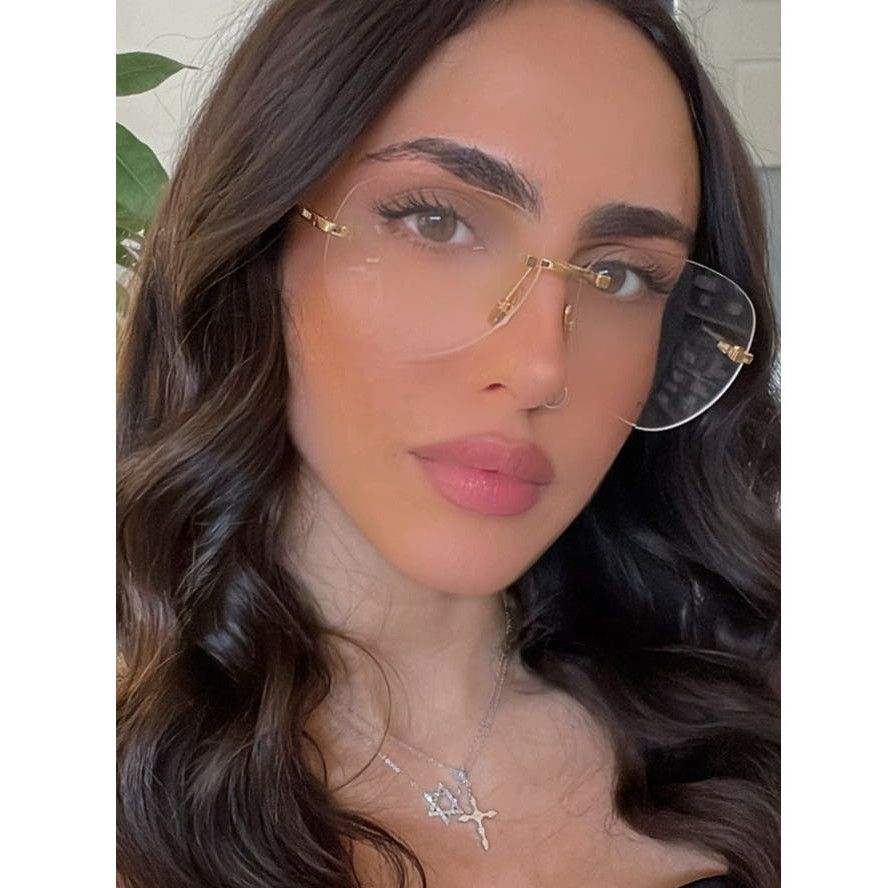 image of New Loewe Lw50025U Eyeglasses Frames Rimless Gold, Women's