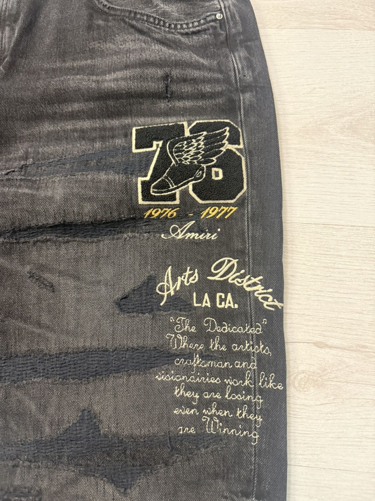 Amiri Amiri Varsity Eagle Logo Jeans Size US 36 / EU 52 - 4 Thumbnail