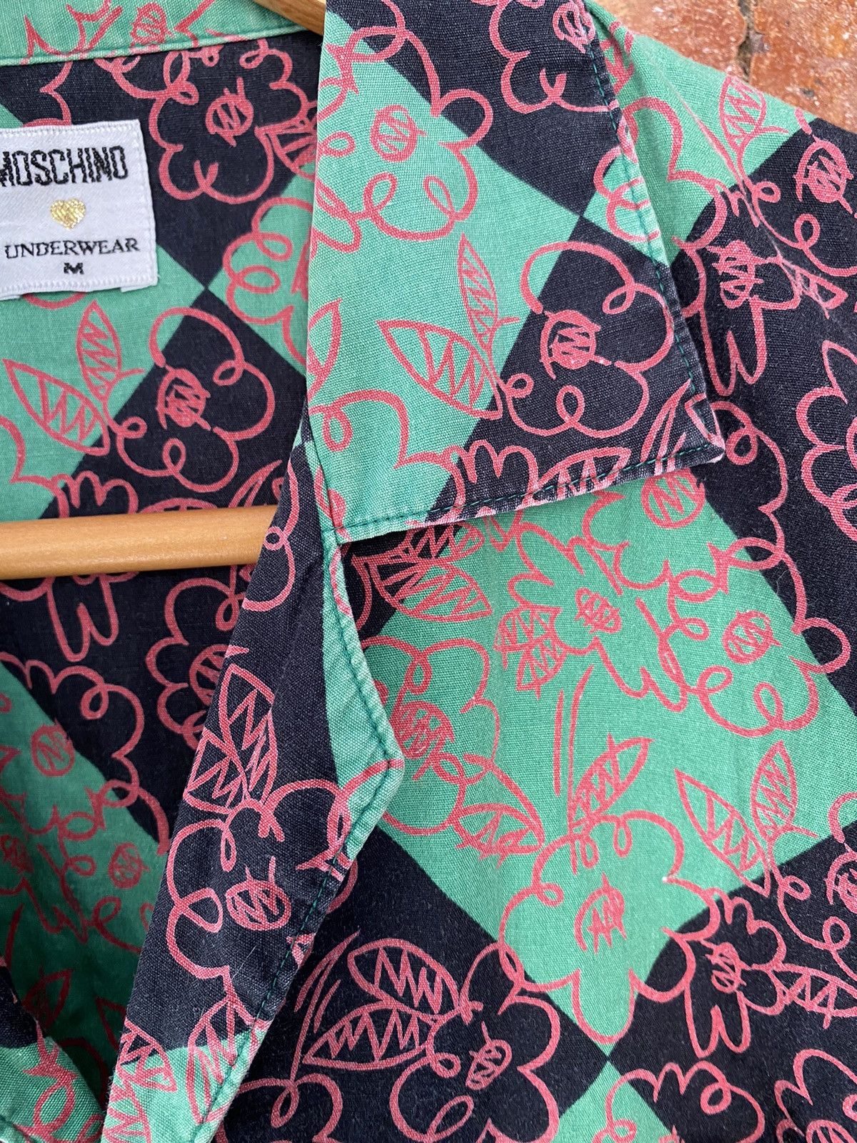 Iceberg × Moschino × Vintage 90s Moschino checked floral button up Size US M / EU 48-50 / 2 - 8 Thumbnail