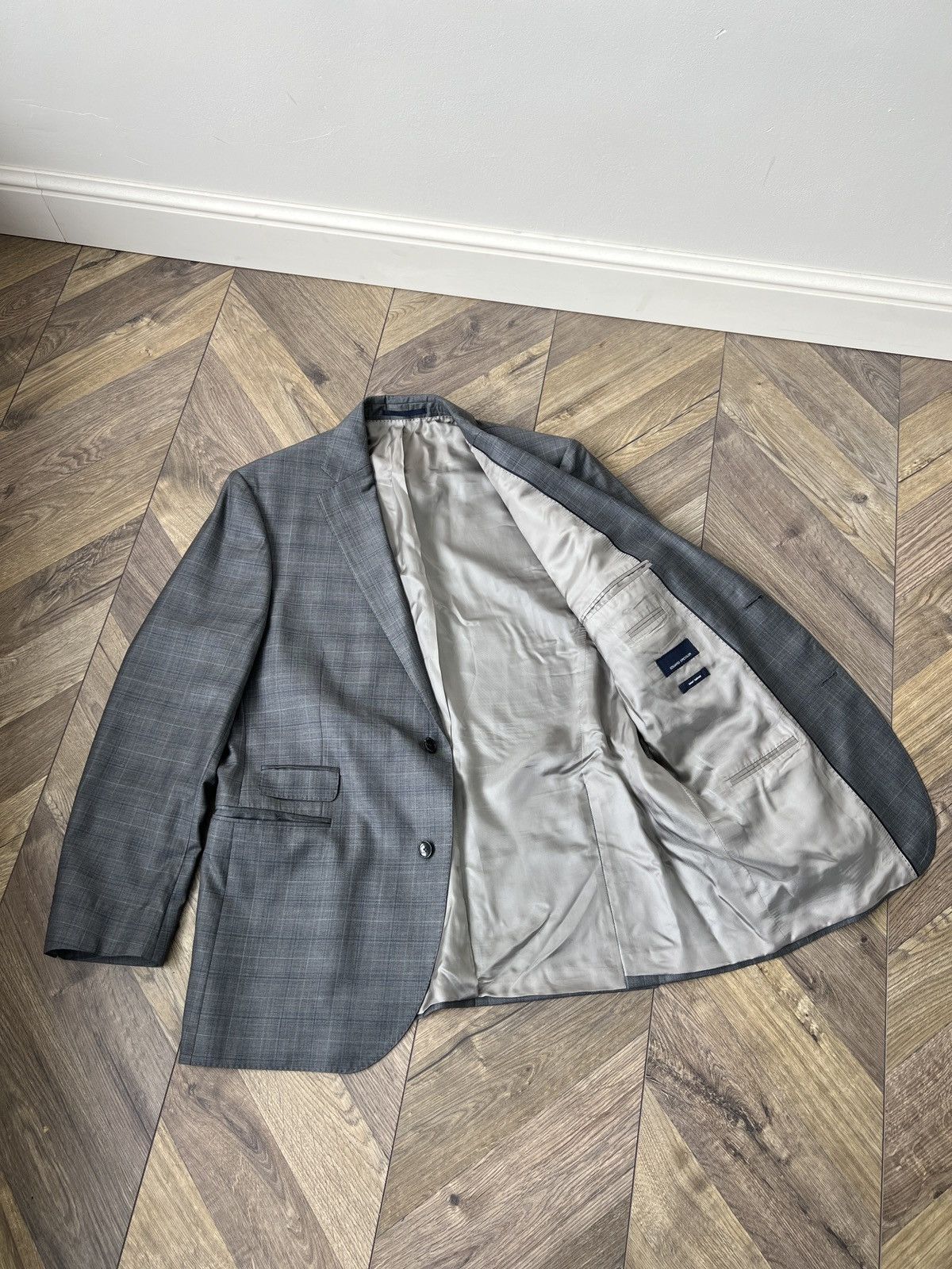 Designer × Vintage Vintage Eduard Dressler Grey Loro Piana Superfine Suit Size 54R - 7 Thumbnail