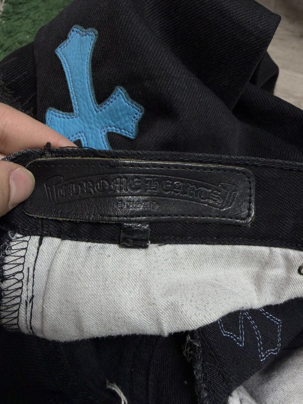 Chrome Hearts × Gallery Dept. Chrome Hearts x Gallery Black Flare Blue Patch Jeans Size US 32 / EU 48 - 5 Thumbnail