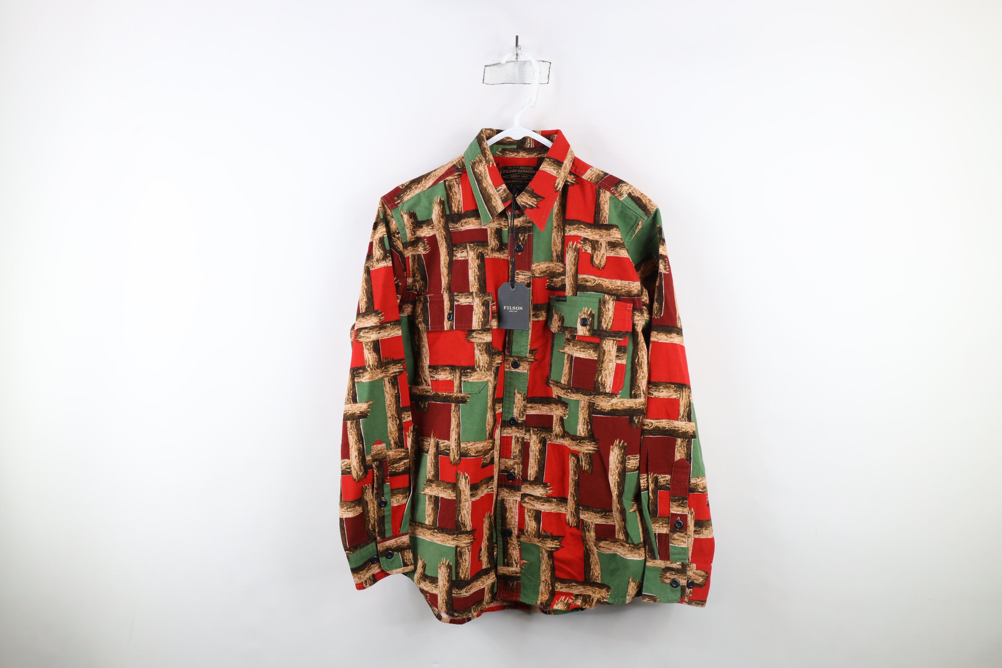 Filson × Vintage New CC Filson Wood Log Field Flannel Button Shirt Cotton Size US S / EU 44-46 / 1 - 1 Thumbnail