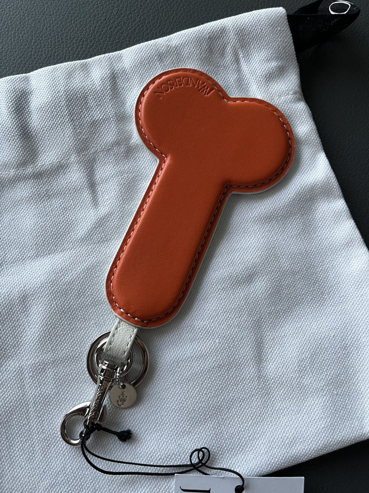 JW Anderson × Loewe Rare Limited BrandNew J W Anderson 🍆 Leather Key Chain Charm Size ONE SIZE - 2 Thumbnail