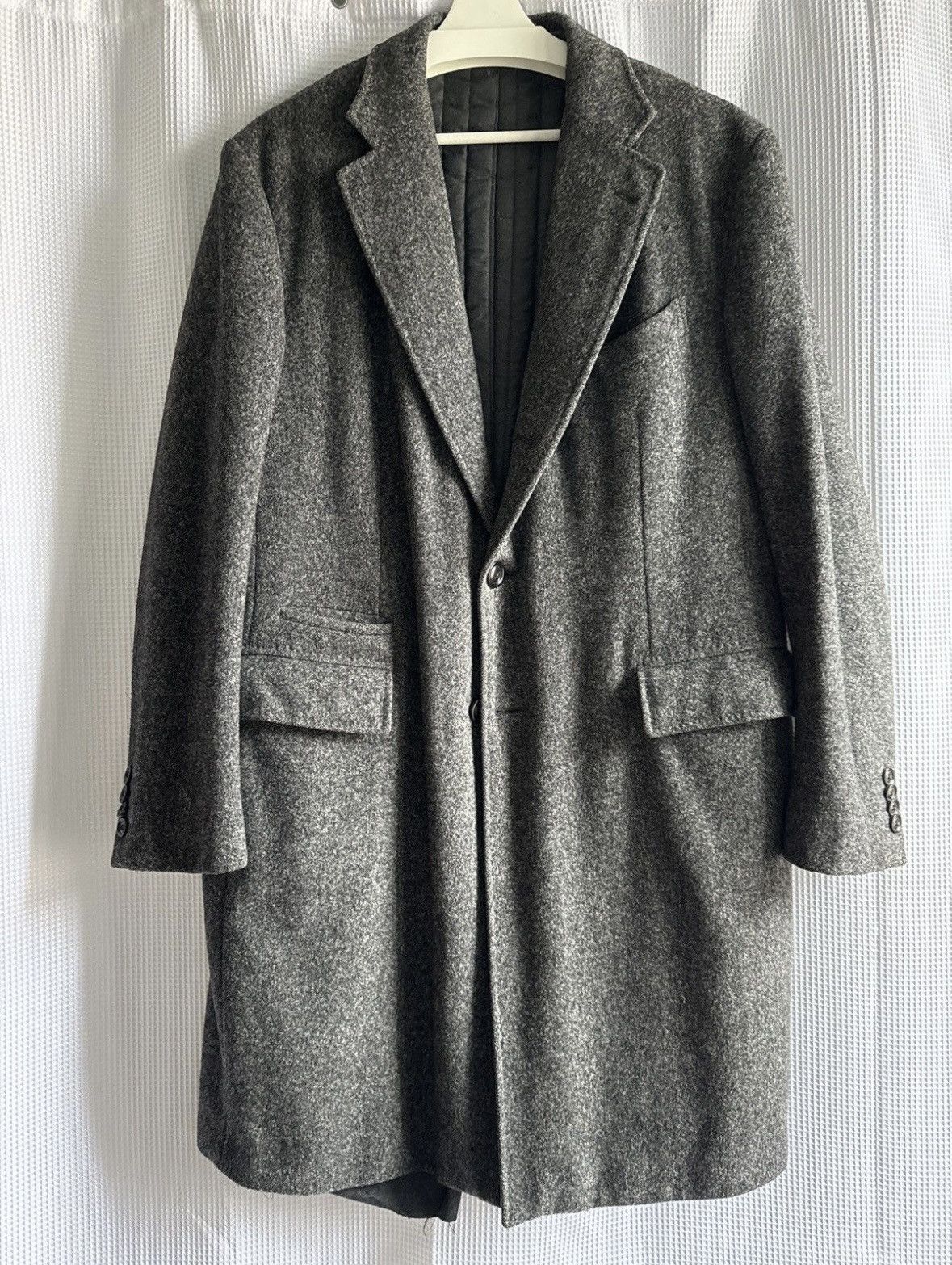 Ermenegildo Zegna Zegna Wool Grey Overcoat Size US XL / EU 56 / 4 - 1 Thumbnail