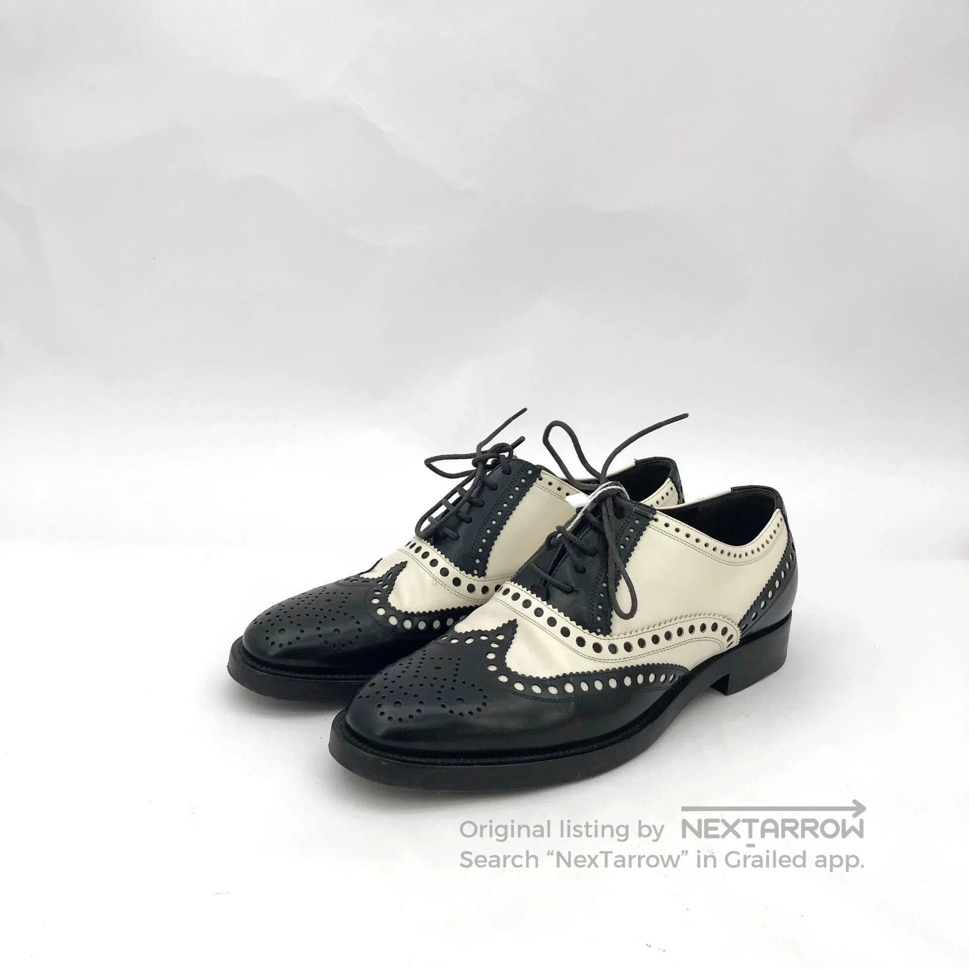 Dior Dior Black White Baroque Leather Loafers. Size US 5.5 / EU 38 - 1 Thumbnail