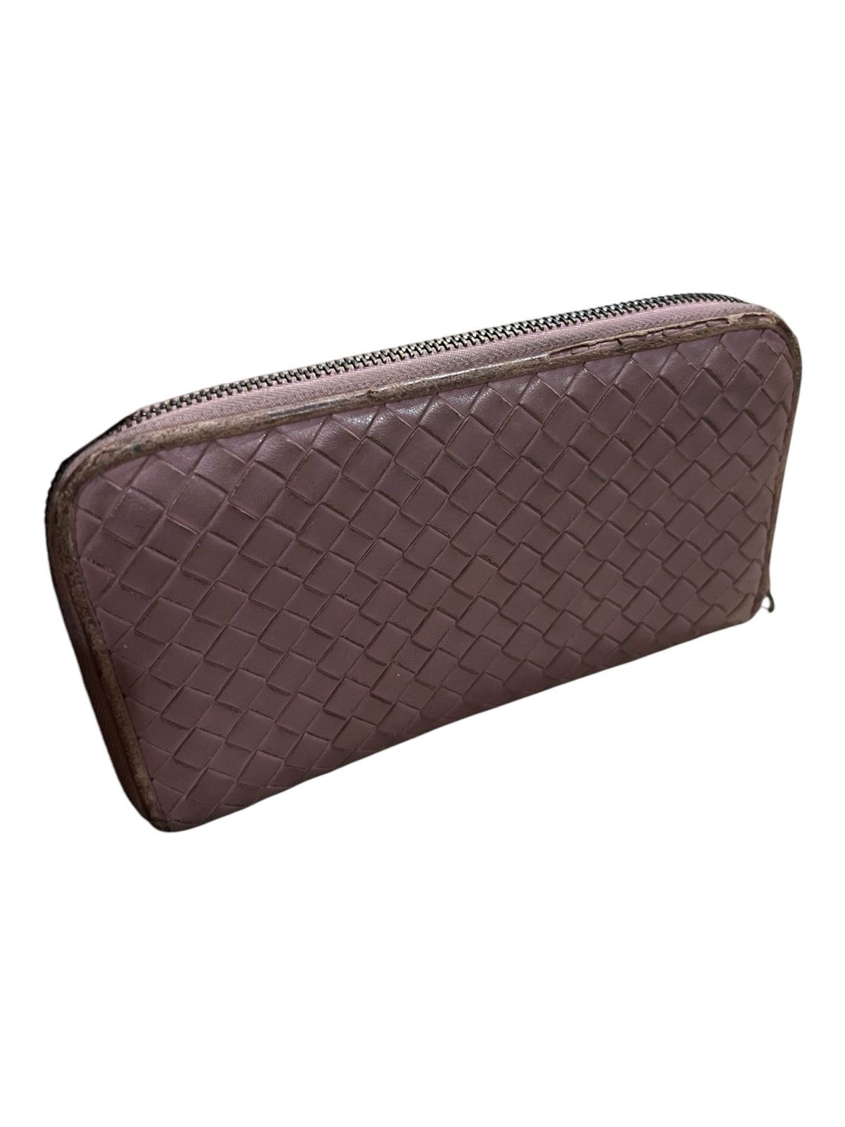 Bottega Veneta Bottega Veneta Intrecciato Leather Bordeaux Zip Long Wallet Size ONE SIZE - 3 Thumbnail