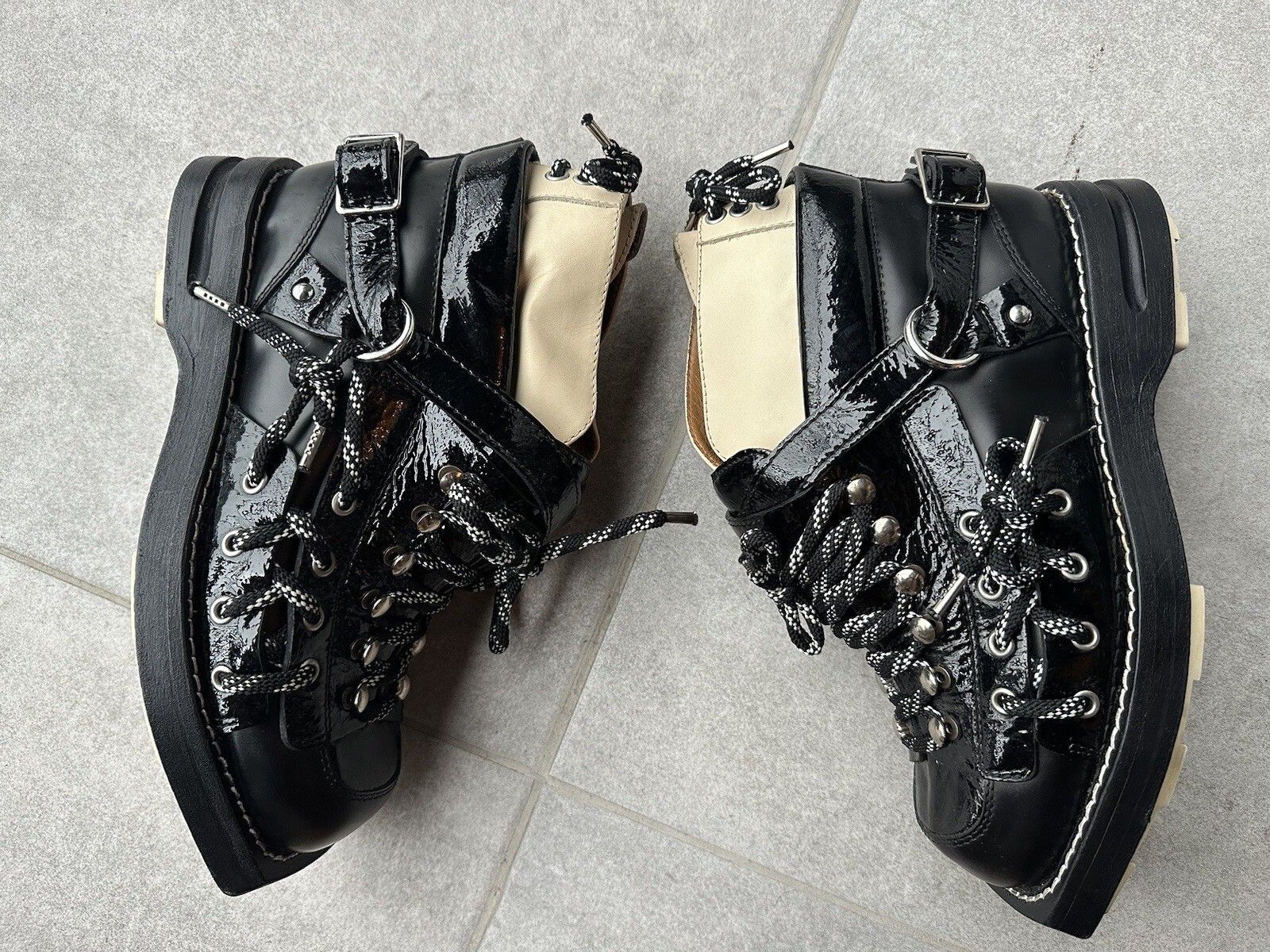 Acne Studios Acne Studios Patent Leather Mountaineering HEIDE Boots Size US 8 / IT 38 - 7 Thumbnail