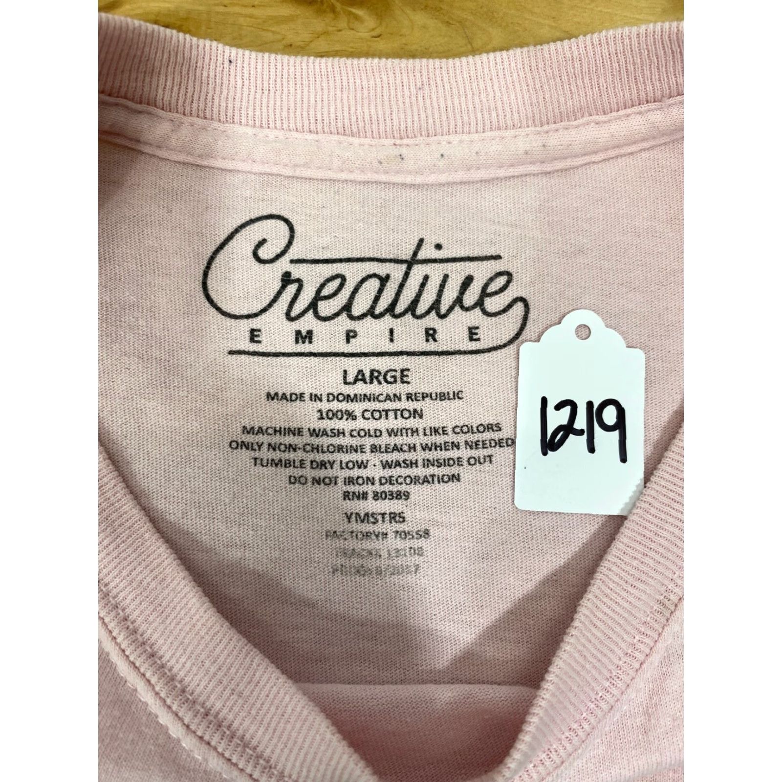 Pinko Creative Empire T-Shirt Unisex Adults L Pink Crew Neck Short Sleeve Cotton Logo California Beach Size US L / EU 52-54 / 3 - 4 Thumbnail
