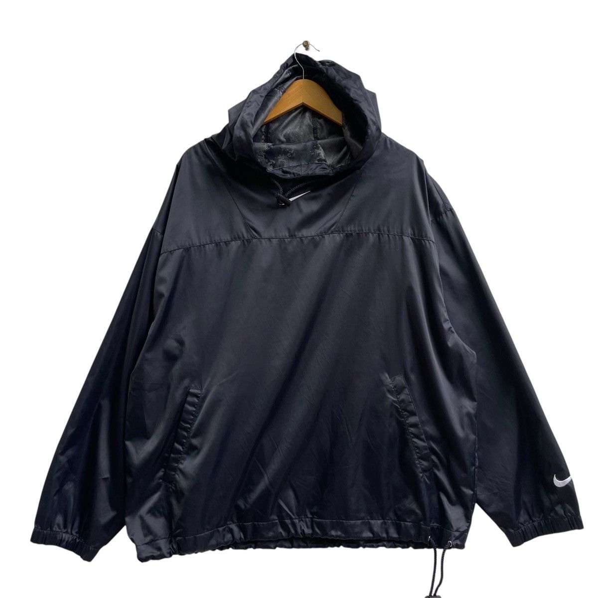 Nike × Vintage Vintage Nike Pull Over Center Swoosh Hooded Size US L / EU 52-54 / 3 - 1 Thumbnail