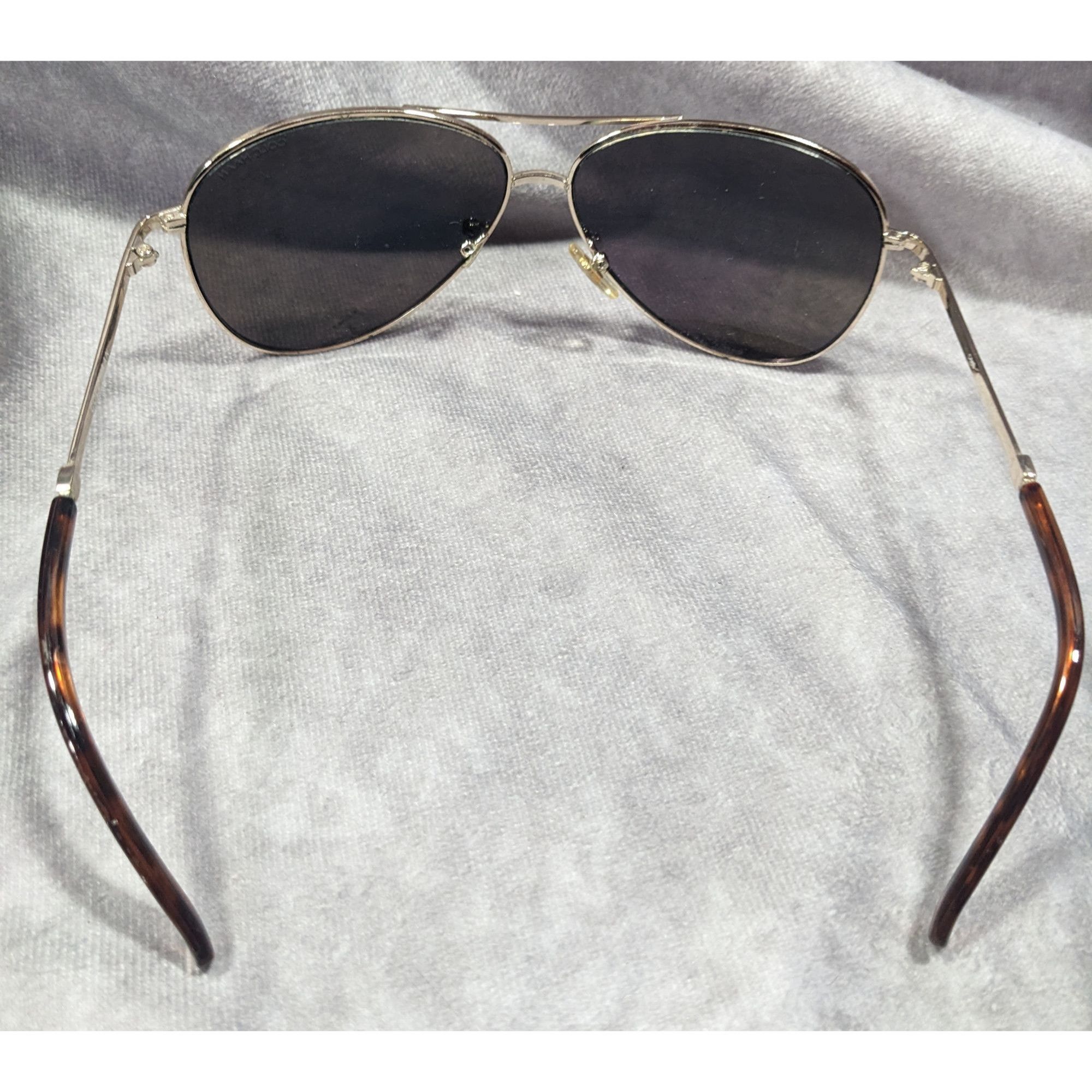 Cole Haan Cole Haan C669 Silver Tone And Tortoise Blue Mirror Aviator Size ONE SIZE - 2 Thumbnail