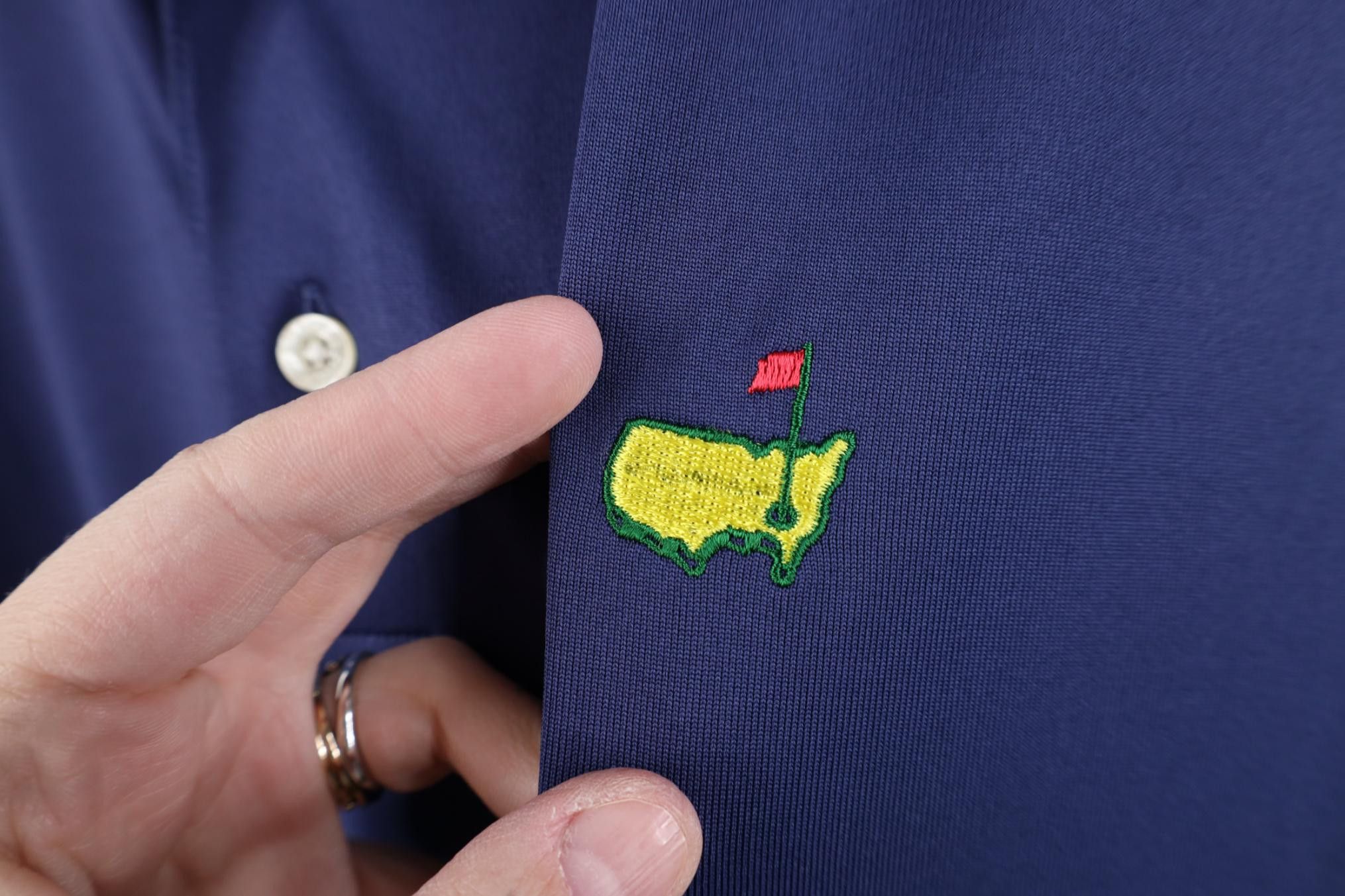 Vintage The Masters Performance Striped Ringer Knit Golf Polo Shirt Size US L / EU 52-54 / 3 - 4 Thumbnail