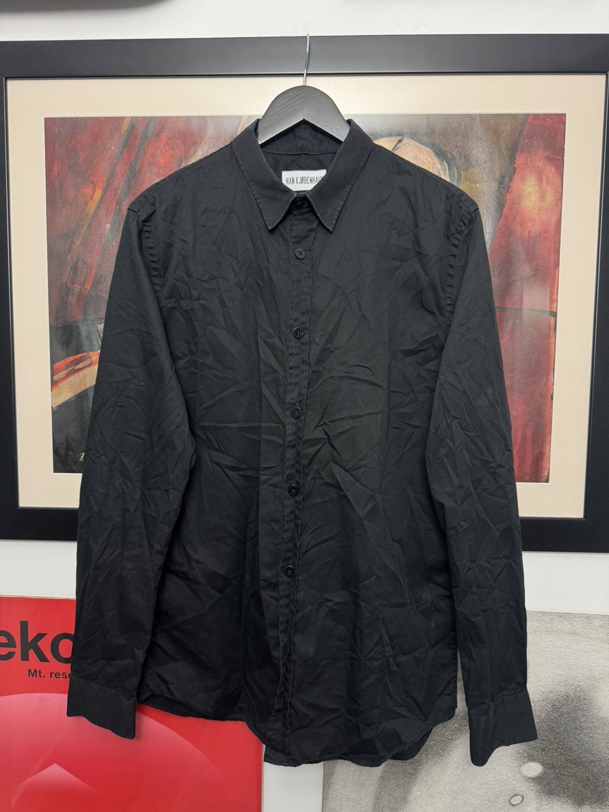 Han Kjobenhavn Button Up Black Shirt Casual Hype
