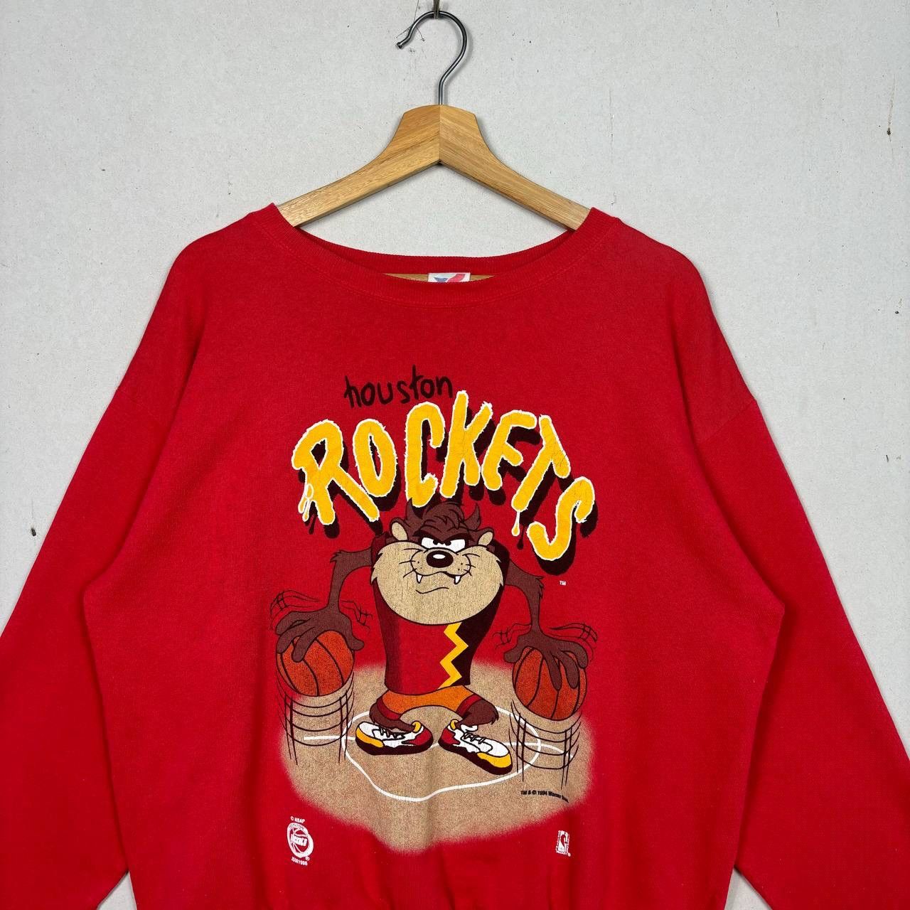 NBA Vintage 90s Houston Rockets Taz Sweatshirt L⁠ Looney Tunes Size US L / EU 52-54 / 3 - 3 Thumbnail