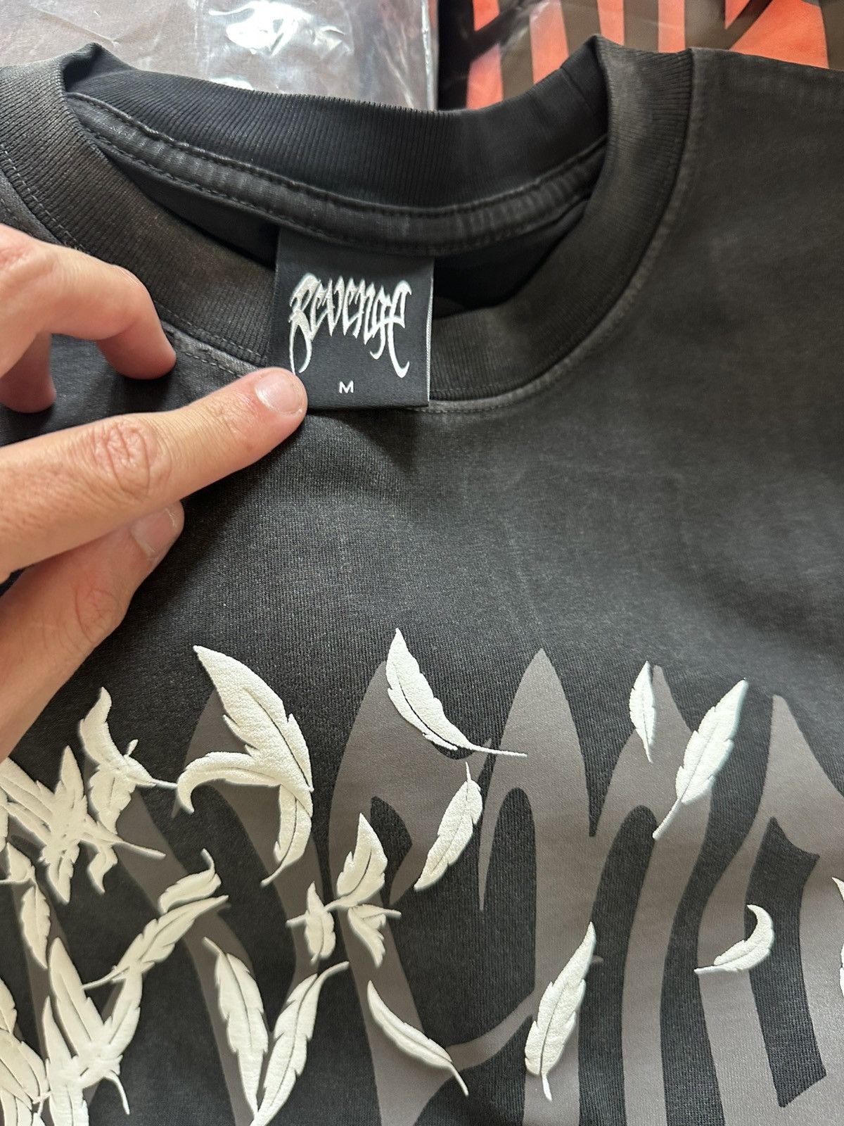 Revenge Dove Distressed Treated Tee Black Size US M / EU 48-50 / 2 - 3 Thumbnail