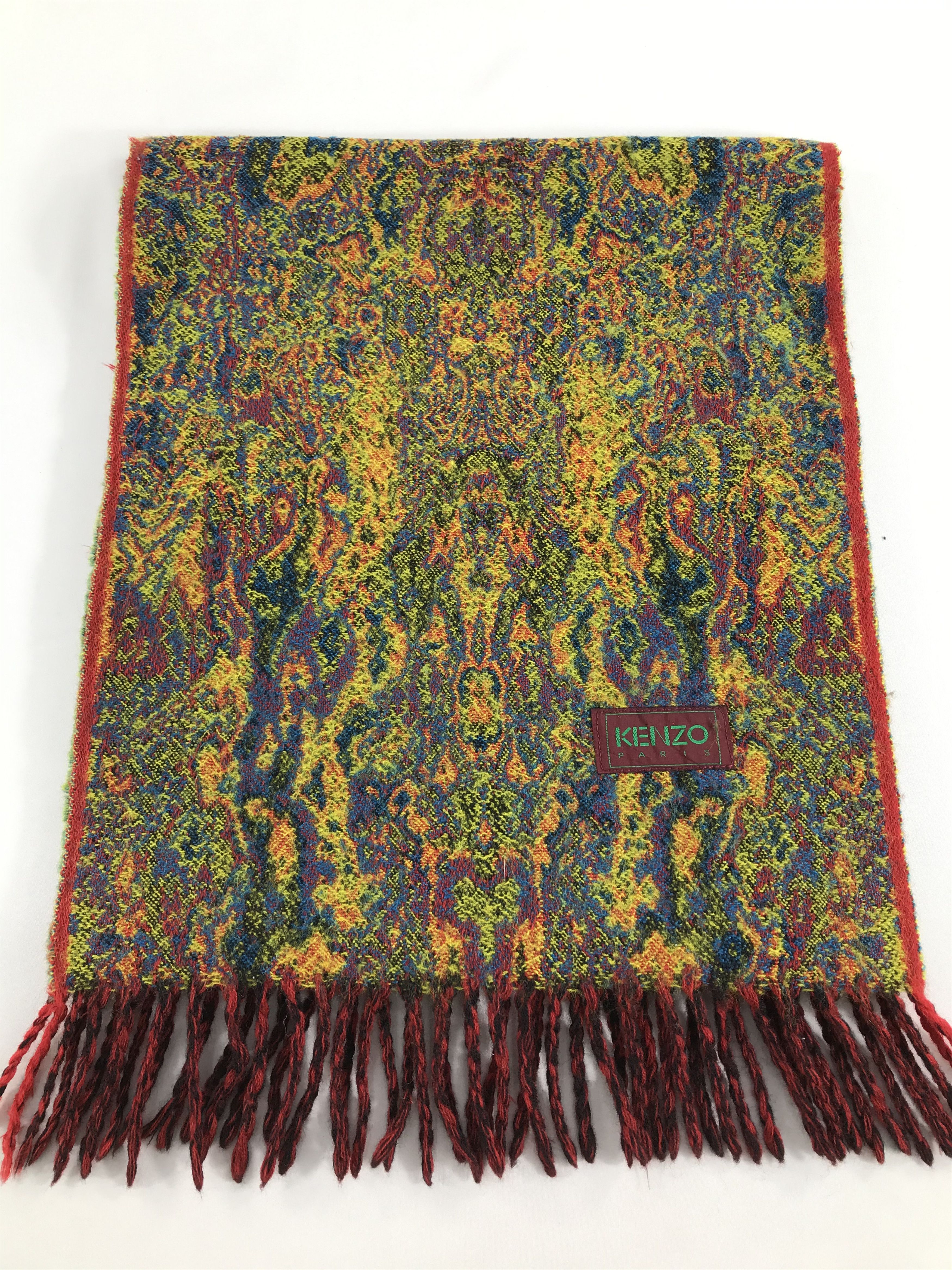 Kenzo Kenzo Multicolor Wool Scarf Muffler V464 Size ONE SIZE - 2 Thumbnail