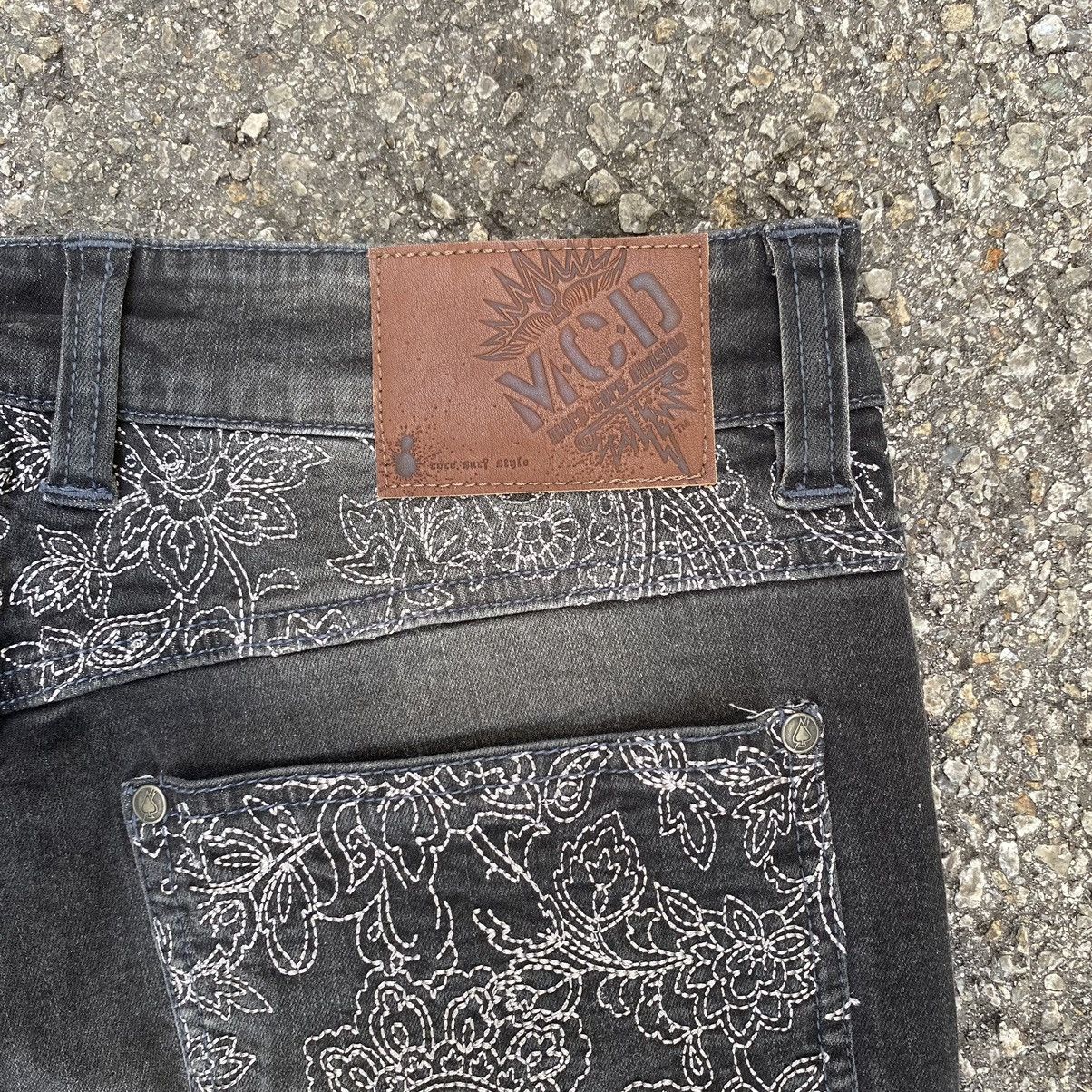 Hysteric Glamour MCD Jeans Embroidered Punk Style Denim Size US 30 / EU 46 - 5 Thumbnail