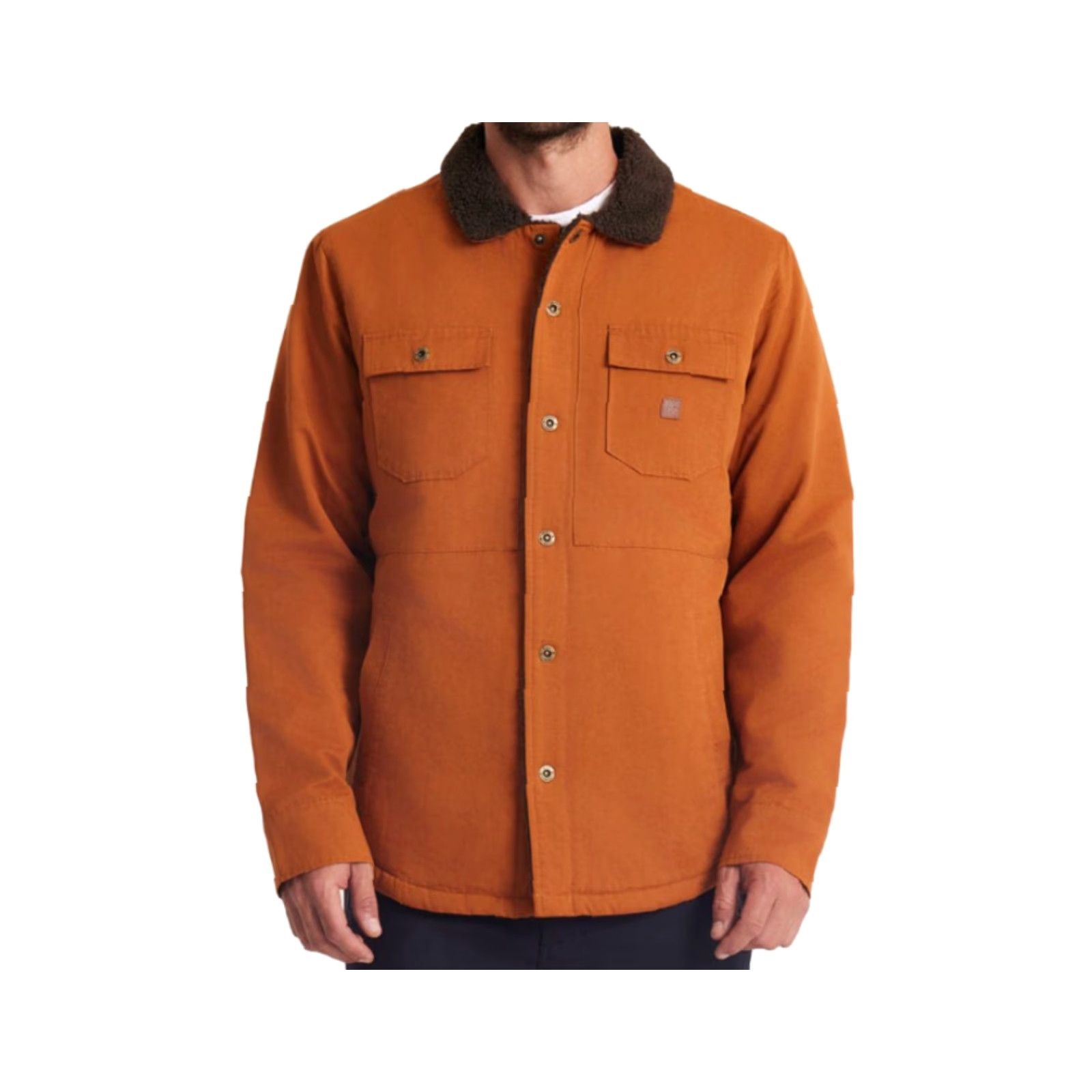 Roark Roark Hebrides Jacket Medium M Brown Cotton Blend Lined High Pile Fleece Snap Buttons NWT Mens Military Jacket Pockets Winter Fall Spring Size US M / EU 48-50 / 2 - 6 Thumbnail