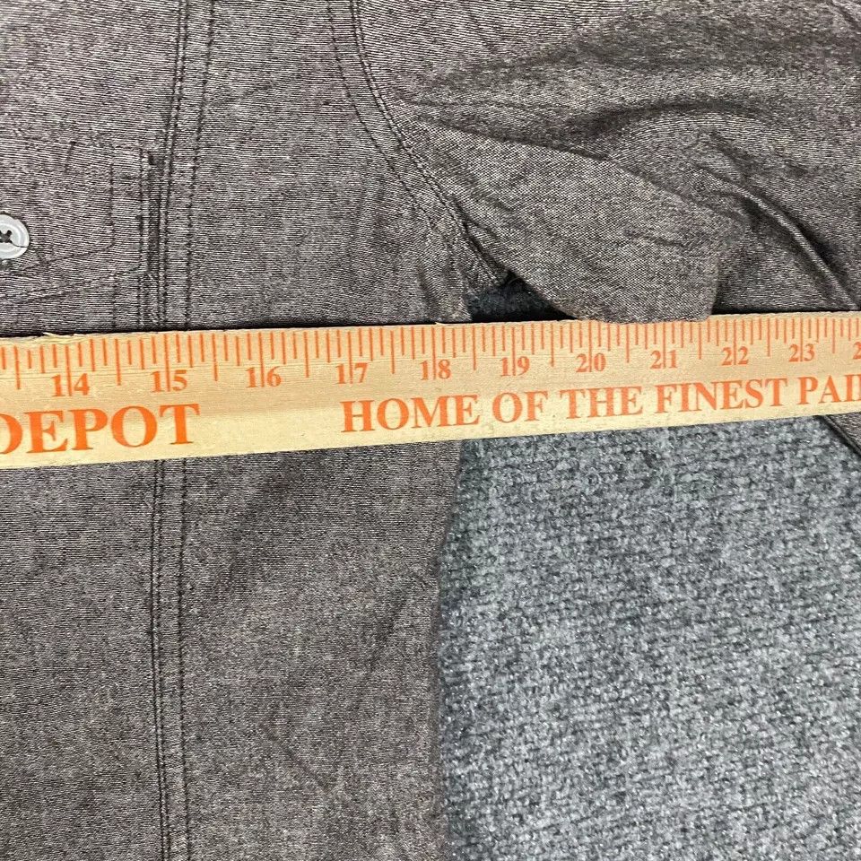 Other Derek Heart Button Up Top Juniors XL Gray 100% Cotton Size XL / US 12-14 / IT 48-50 - 4 Thumbnail
