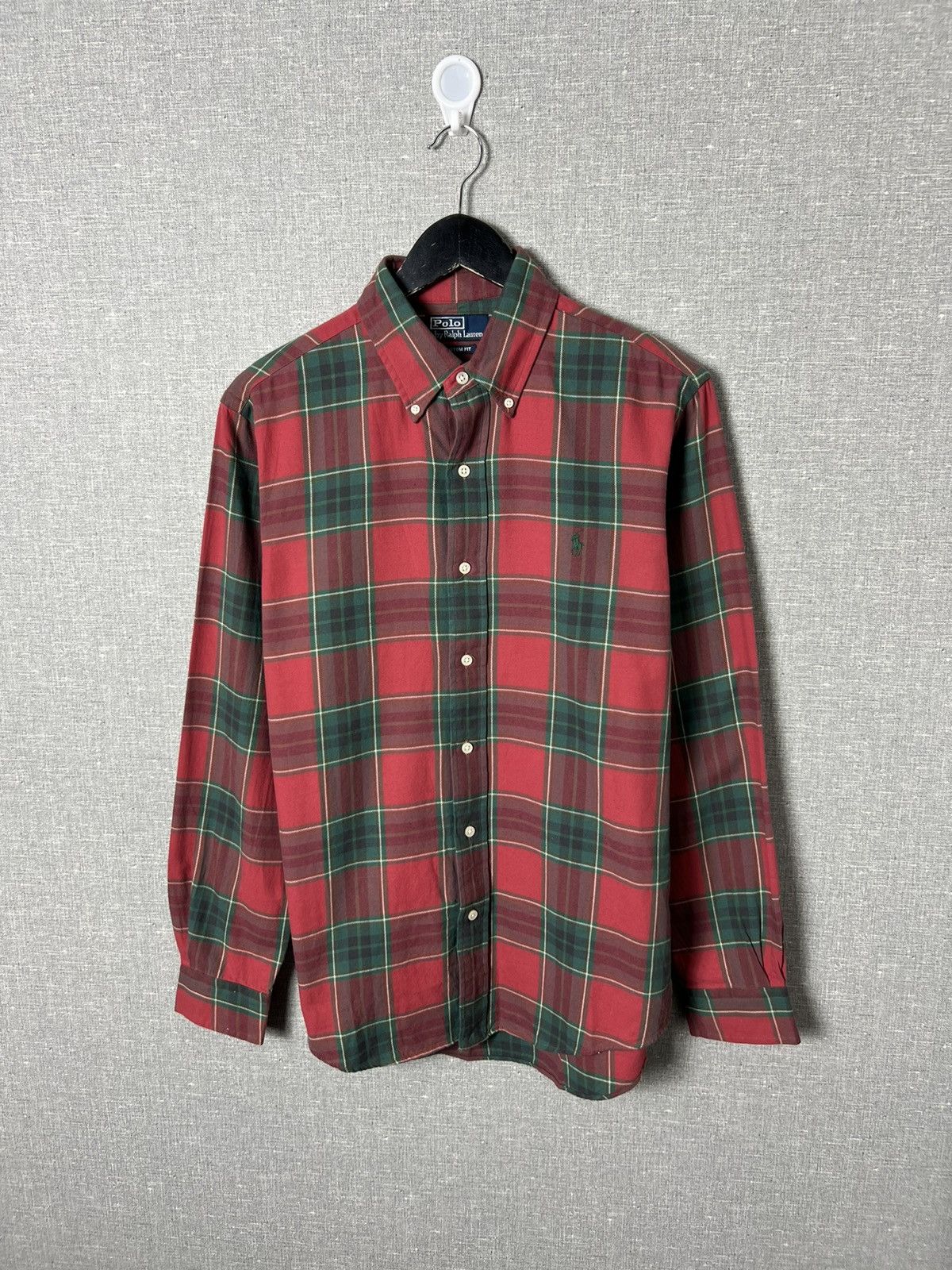 Flannel × Polo Ralph Lauren × Vintage Polo Ralph Lauren American Plaid Checkered Flannel Shirt Size US M / EU 48-50 / 2 - 1 Thumbnail