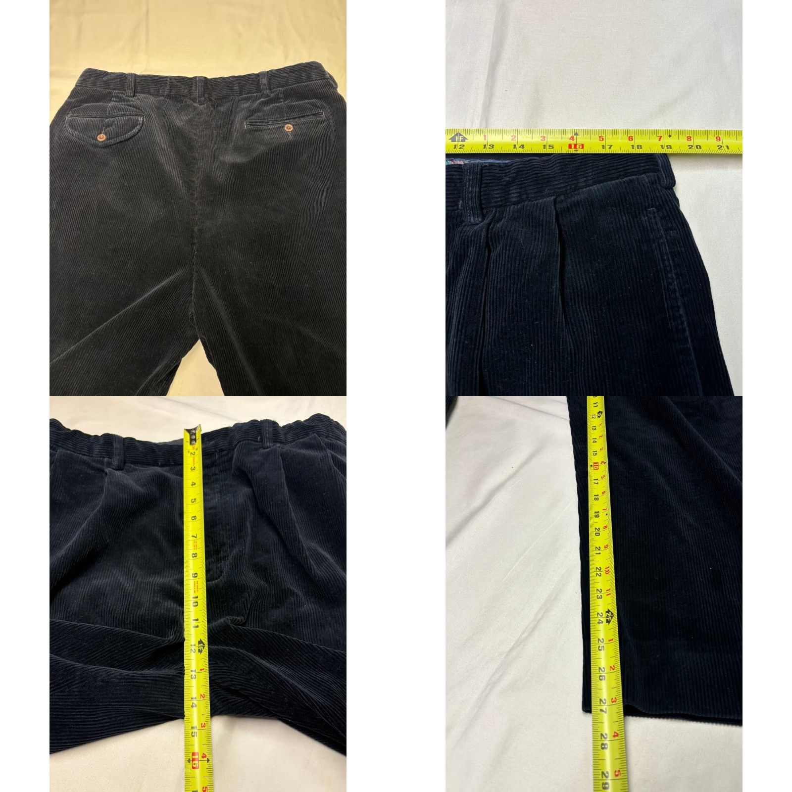 Polo Ralph Lauren Vintage Polo Ralph Lauren Mens Corduroy Pants black Pleated Classic Fit 38x27 Pants Mens Corduroy Navy Black 90s? Size US M / EU 48-50 / 2 - 8 Thumbnail