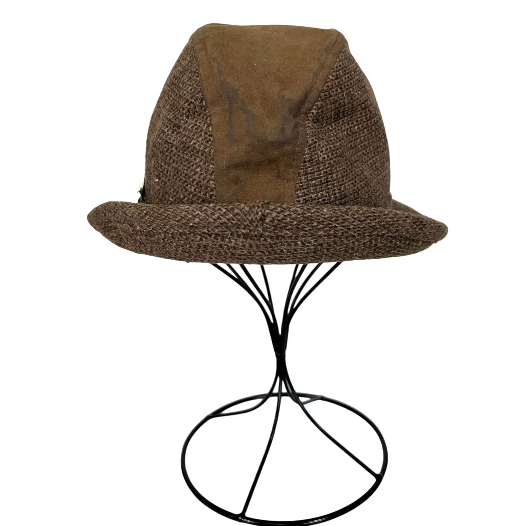 McGregor VINTAGE McGregor Sportswear Tweed Hat Fedora Wool Brown Tan USA Mens 7 1/8 Hat Size ONE SIZE - 3 Thumbnail