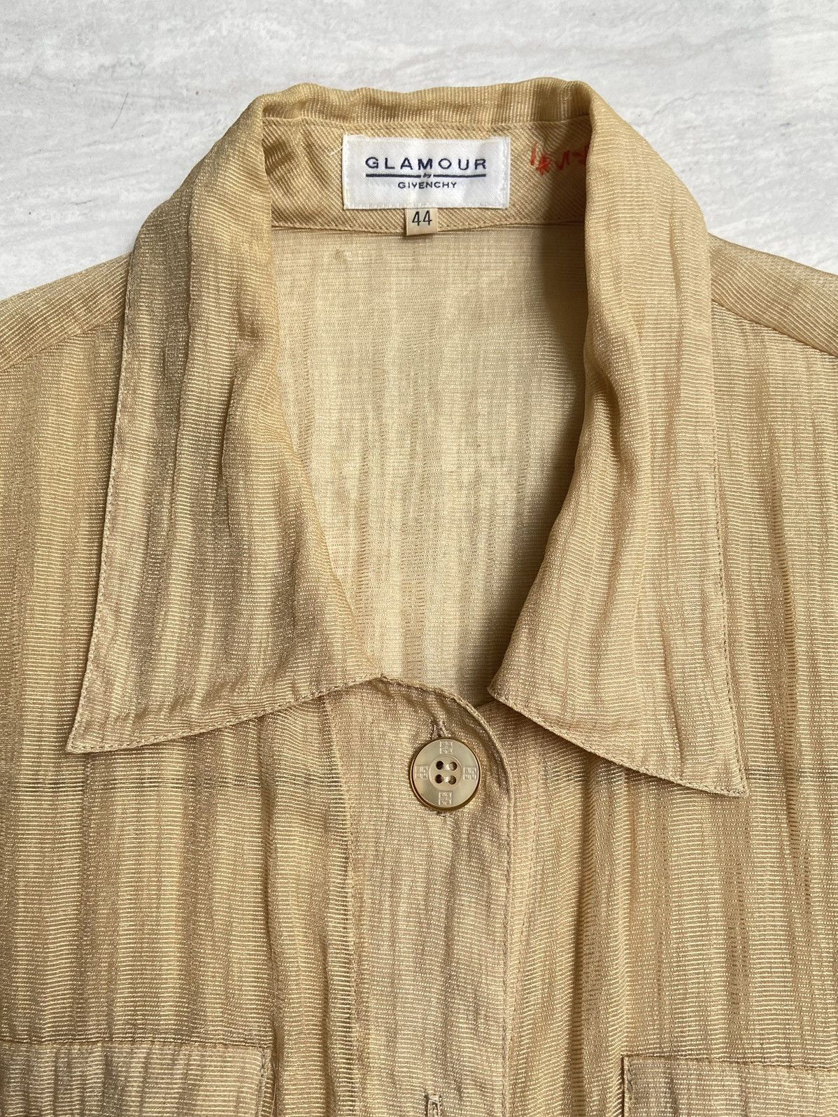 Givenchy GLAMOUR GIVENCHY Gold Mesh Shirt Size US XS / EU 42 / 0 - 10 Thumbnail