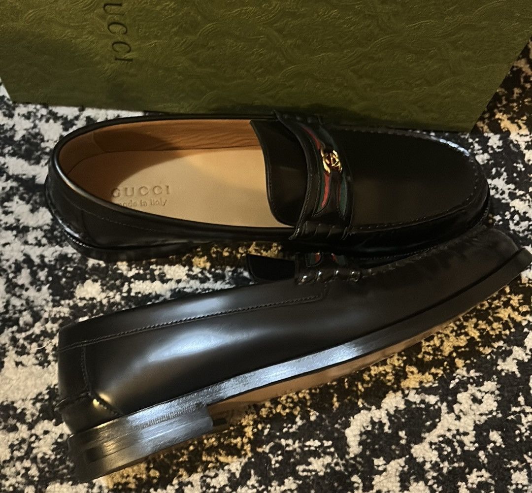 Gucci Gucci Kaveh Loafer Black Green Red Size US 12.5 / EU 45-46 - 4 Thumbnail