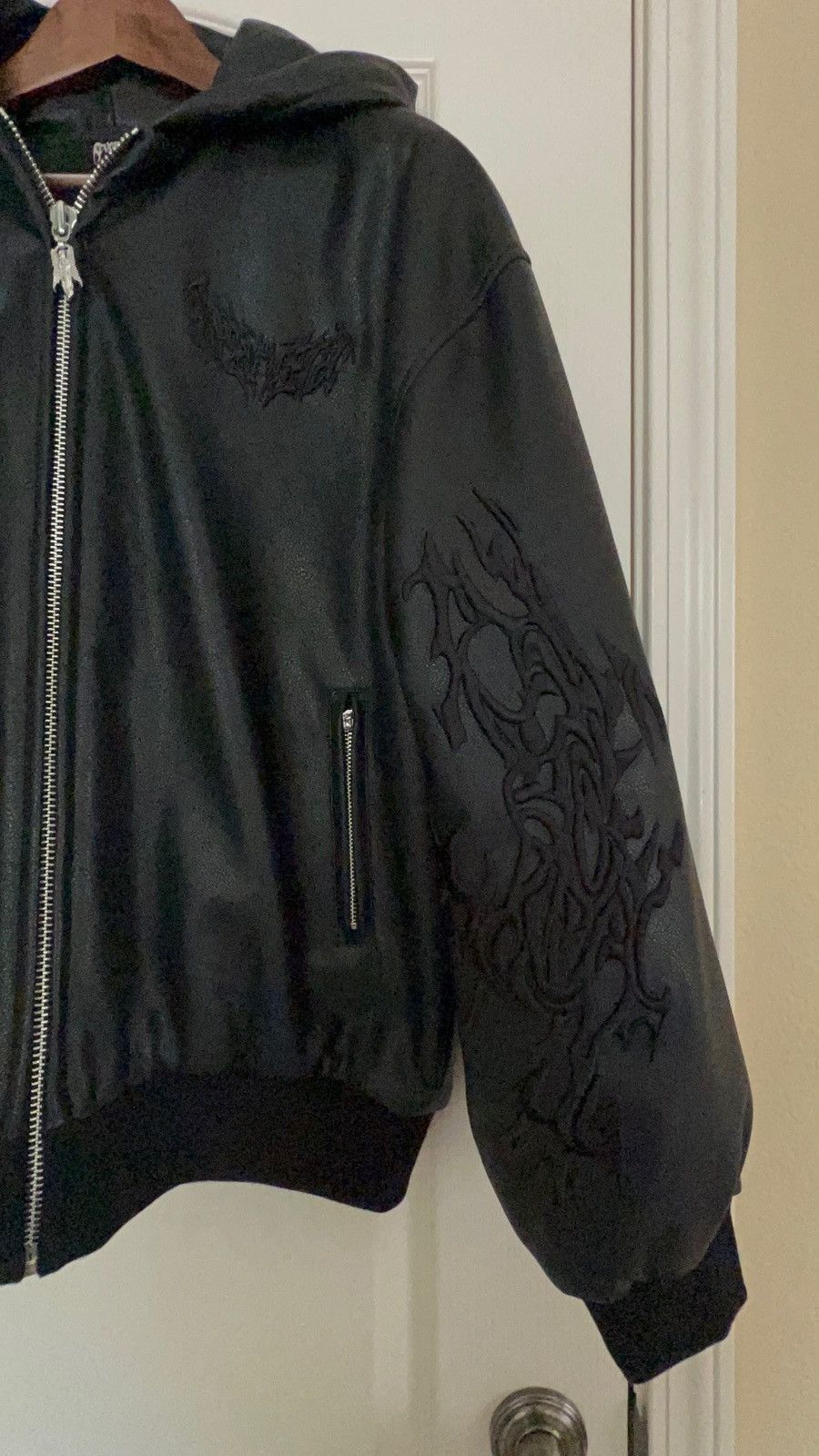 Revenge Revenge Metal Embroidered Leather Padded Bomber Black Size US S / EU 44-46 / 1 - 5 Thumbnail